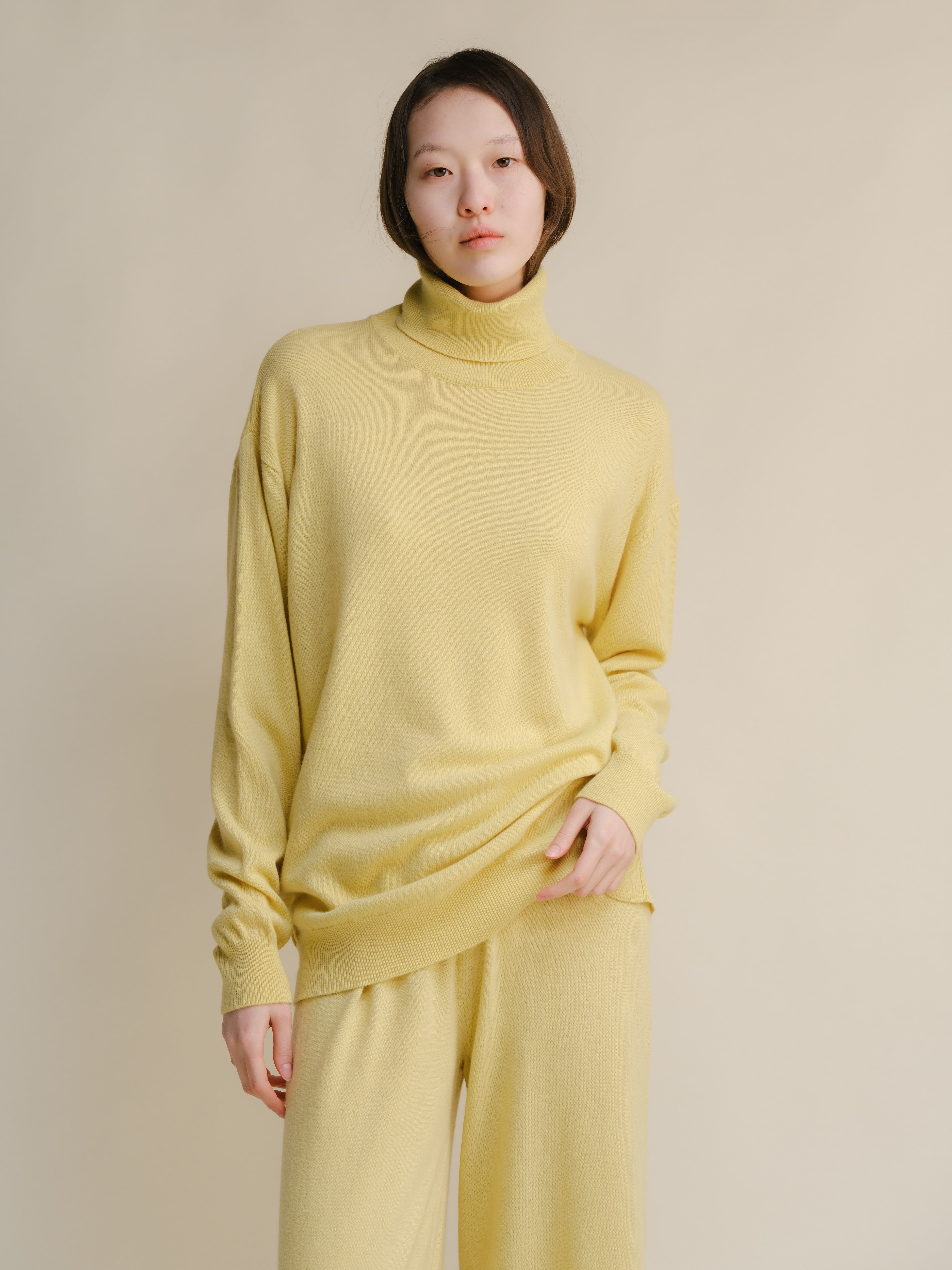Cashmere Mix Turtleneck Sweater