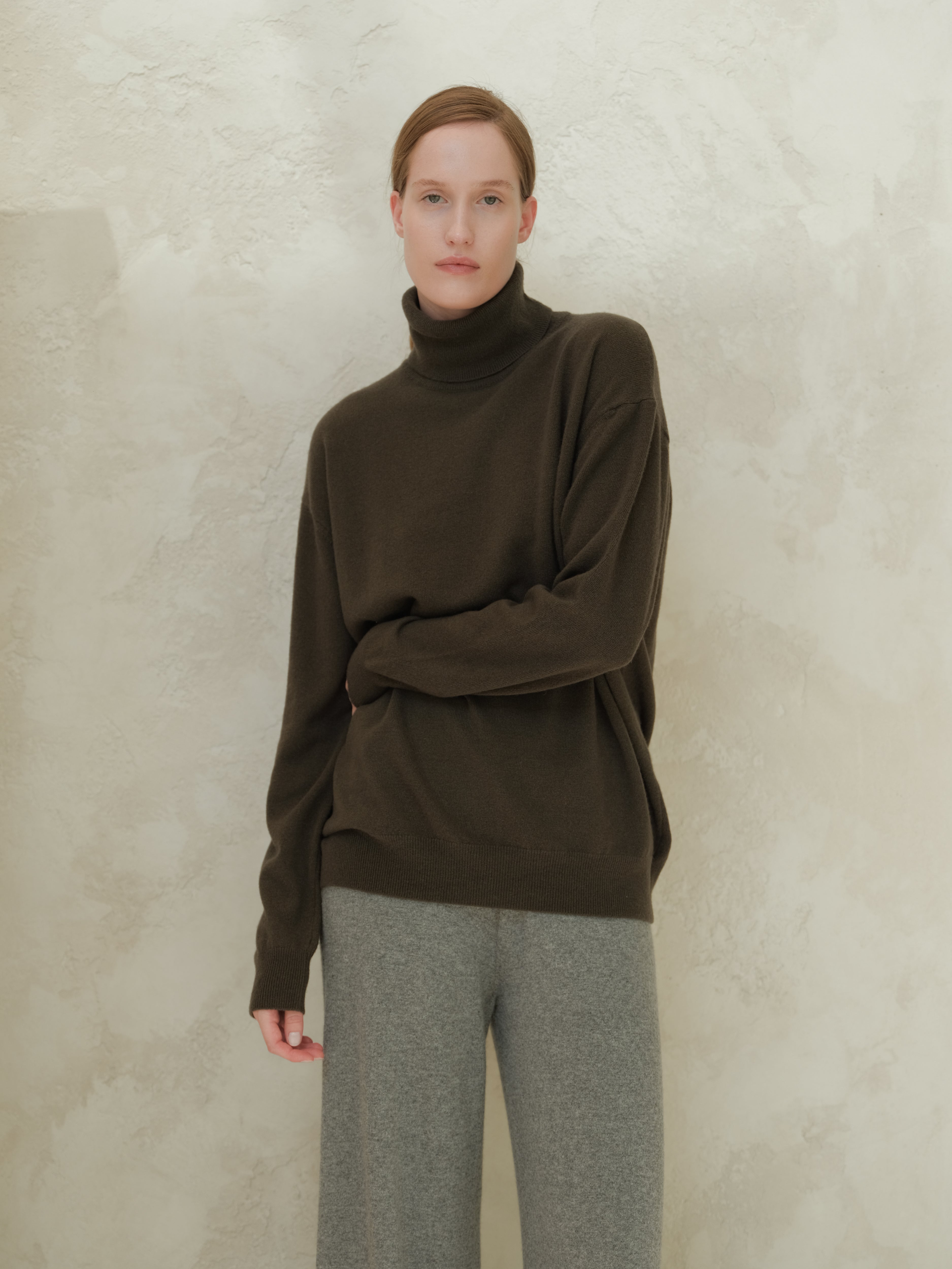 Cashmere Mix Turtleneck Sweater