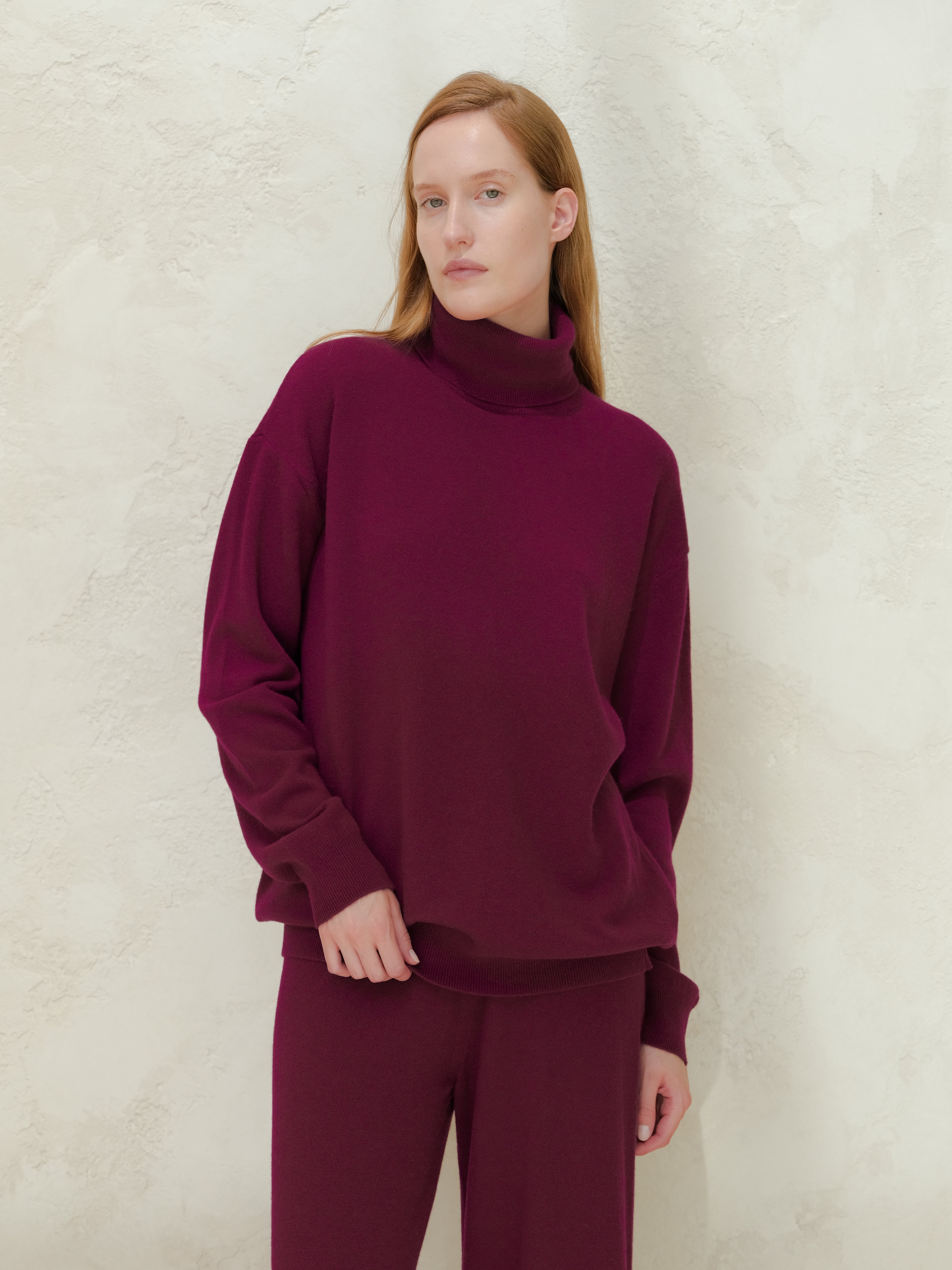 Cashmere Mix Turtleneck Sweater