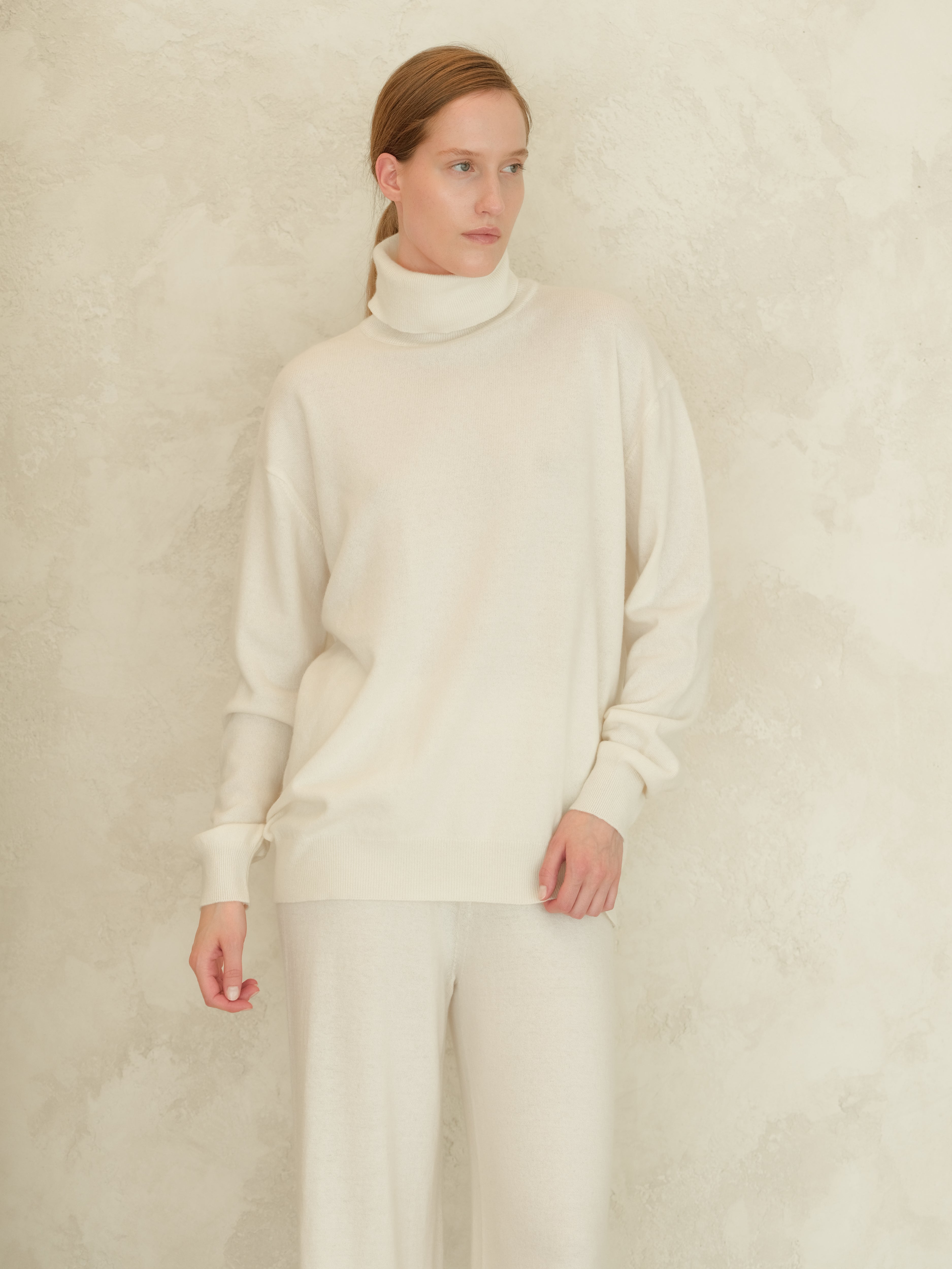 Cashmere Mix Turtleneck Sweater