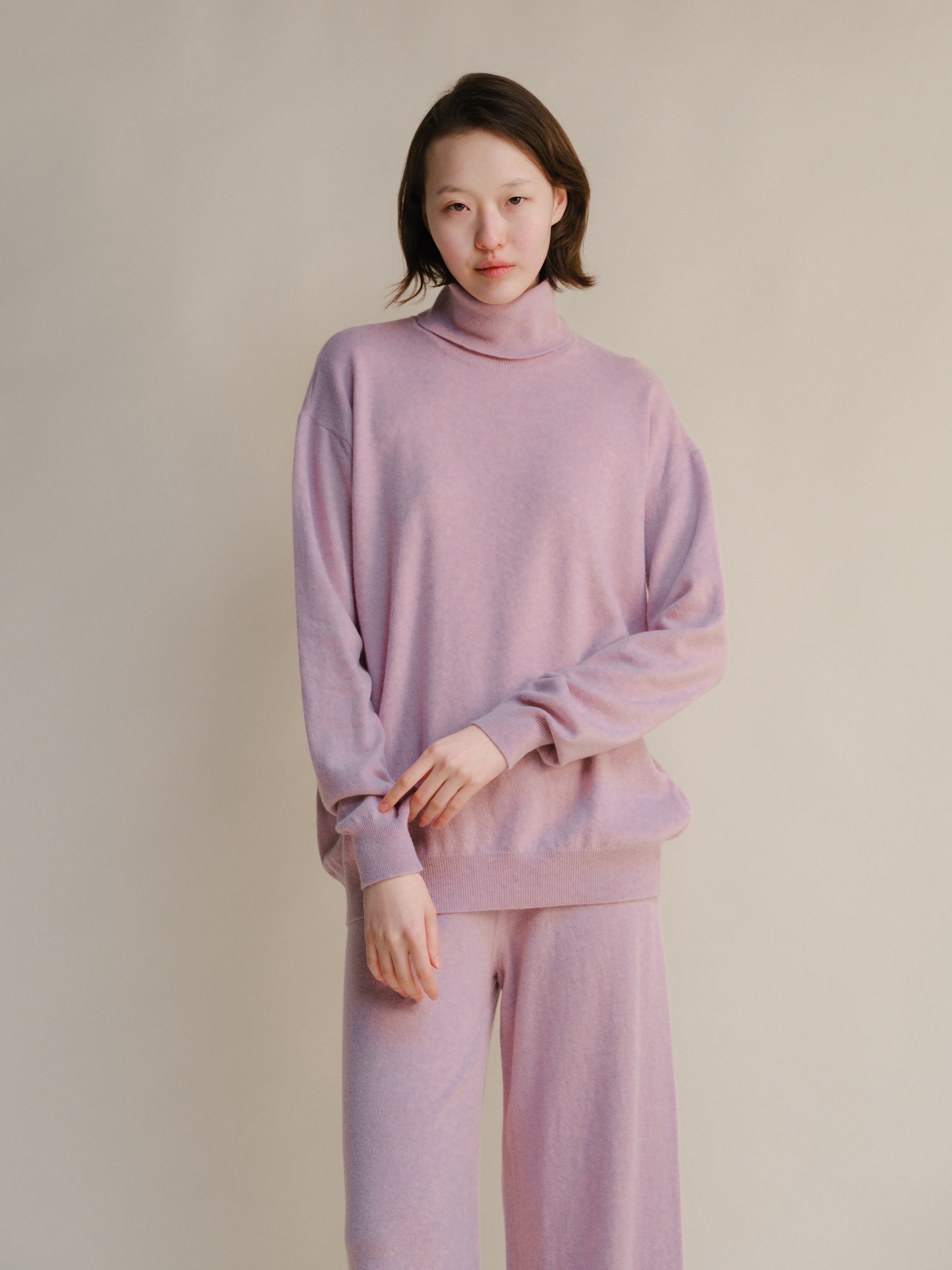 Cashmere Mix Turtleneck Sweater