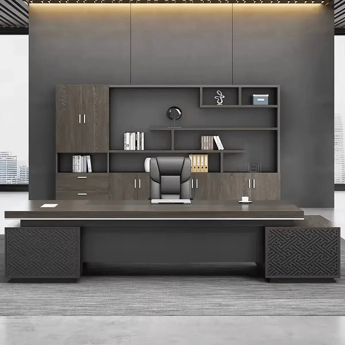 Caspian · Modern L-Shaped Executive Desk