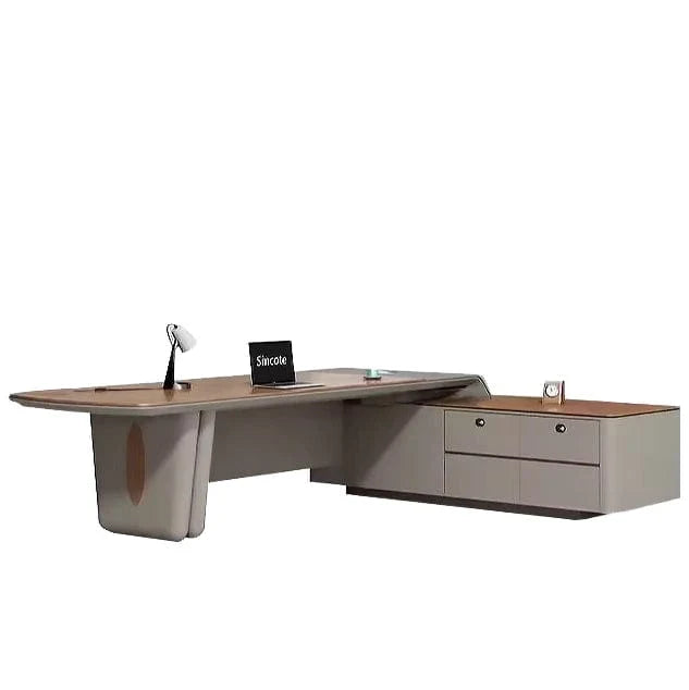 Caster · Modern L-Shaped Executive Desk