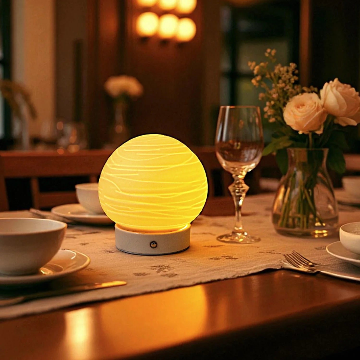 Ceramic Ball Rechargeable Lamp (Planet)