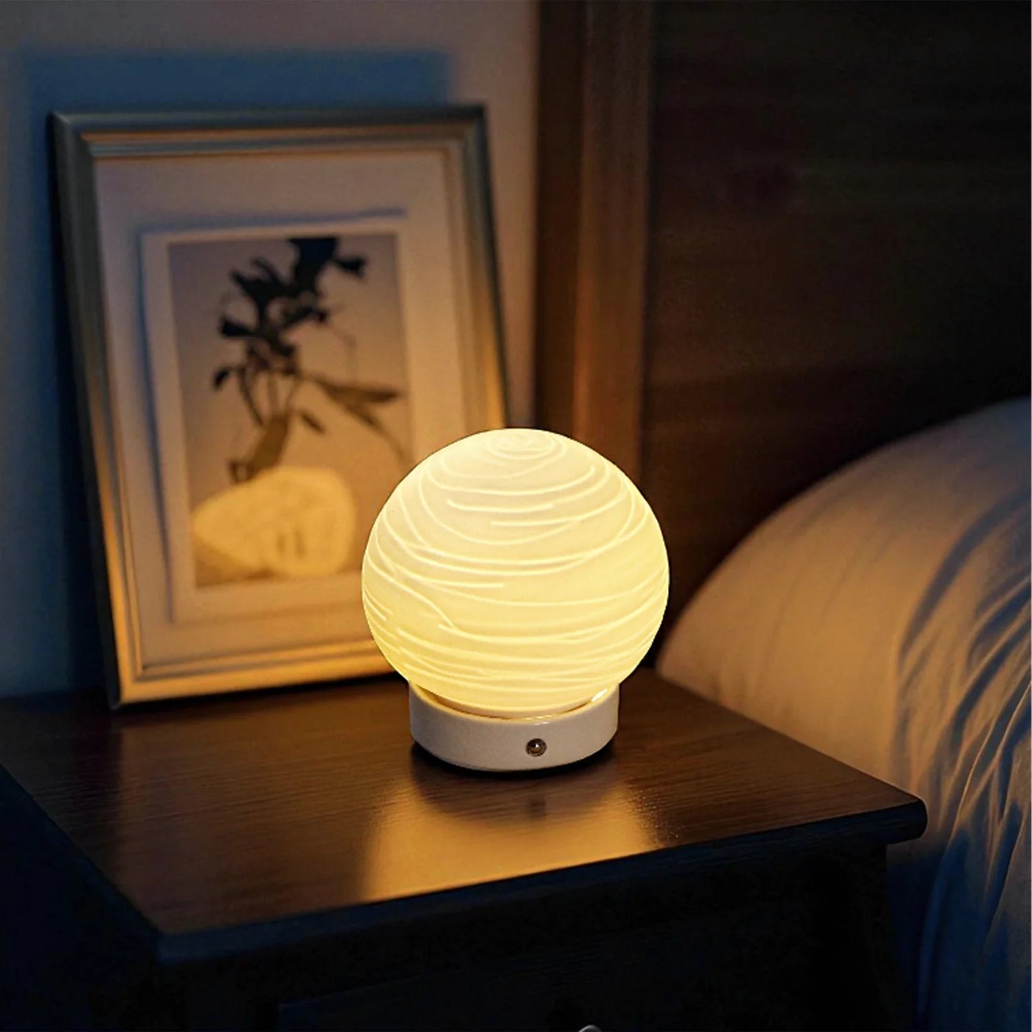 Ceramic Ball Rechargeable Lamp (Planet)