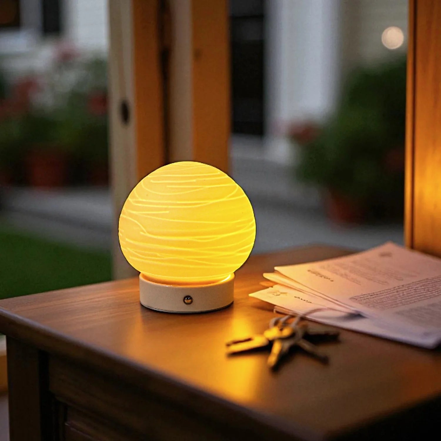 Ceramic Ball Rechargeable Lamp (Planet)