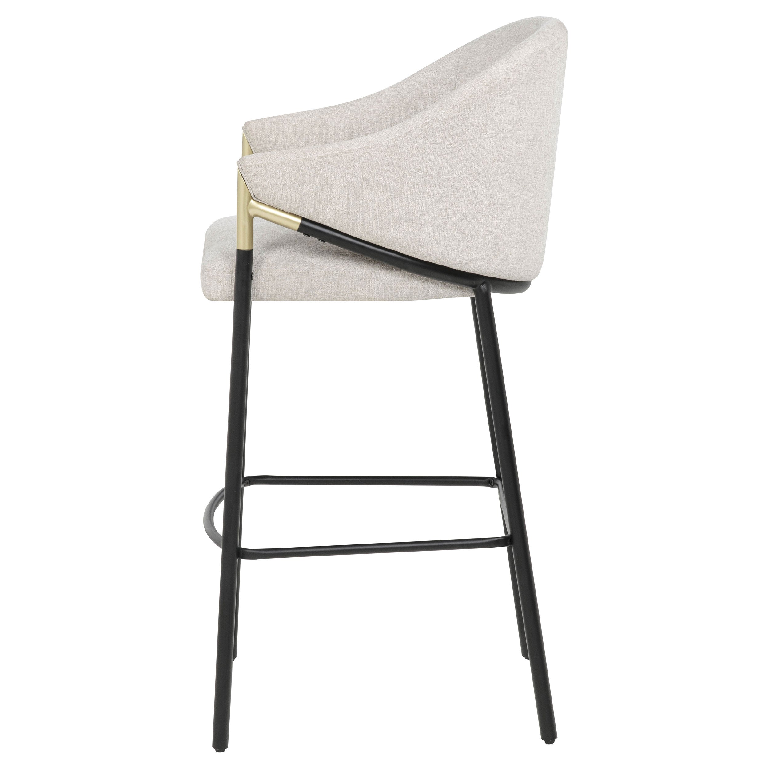 Chadwick Fabric Upholstered Bar Chair Beige (Set of 2)