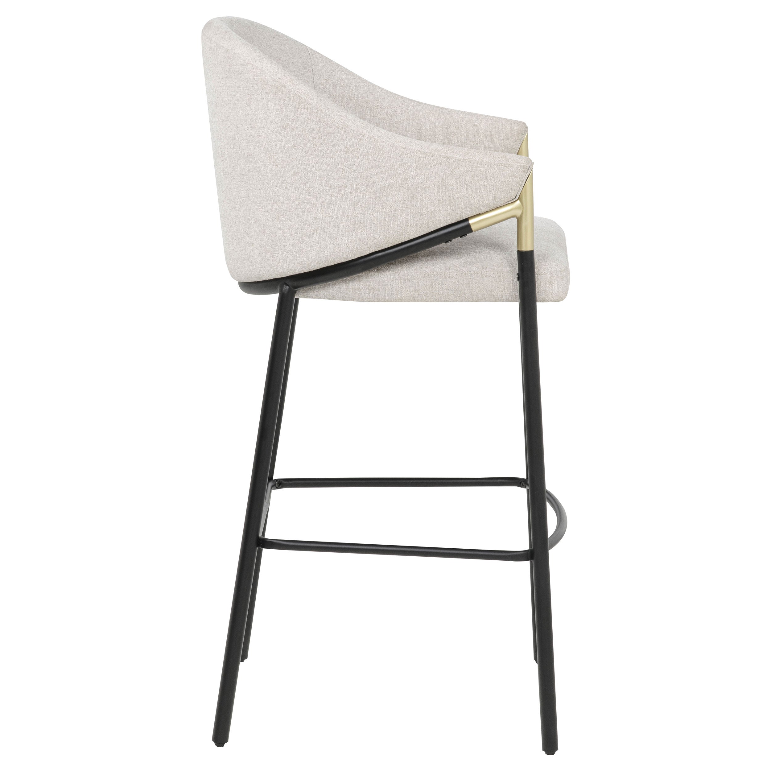 Chadwick Fabric Upholstered Bar Chair Beige (Set of 2)