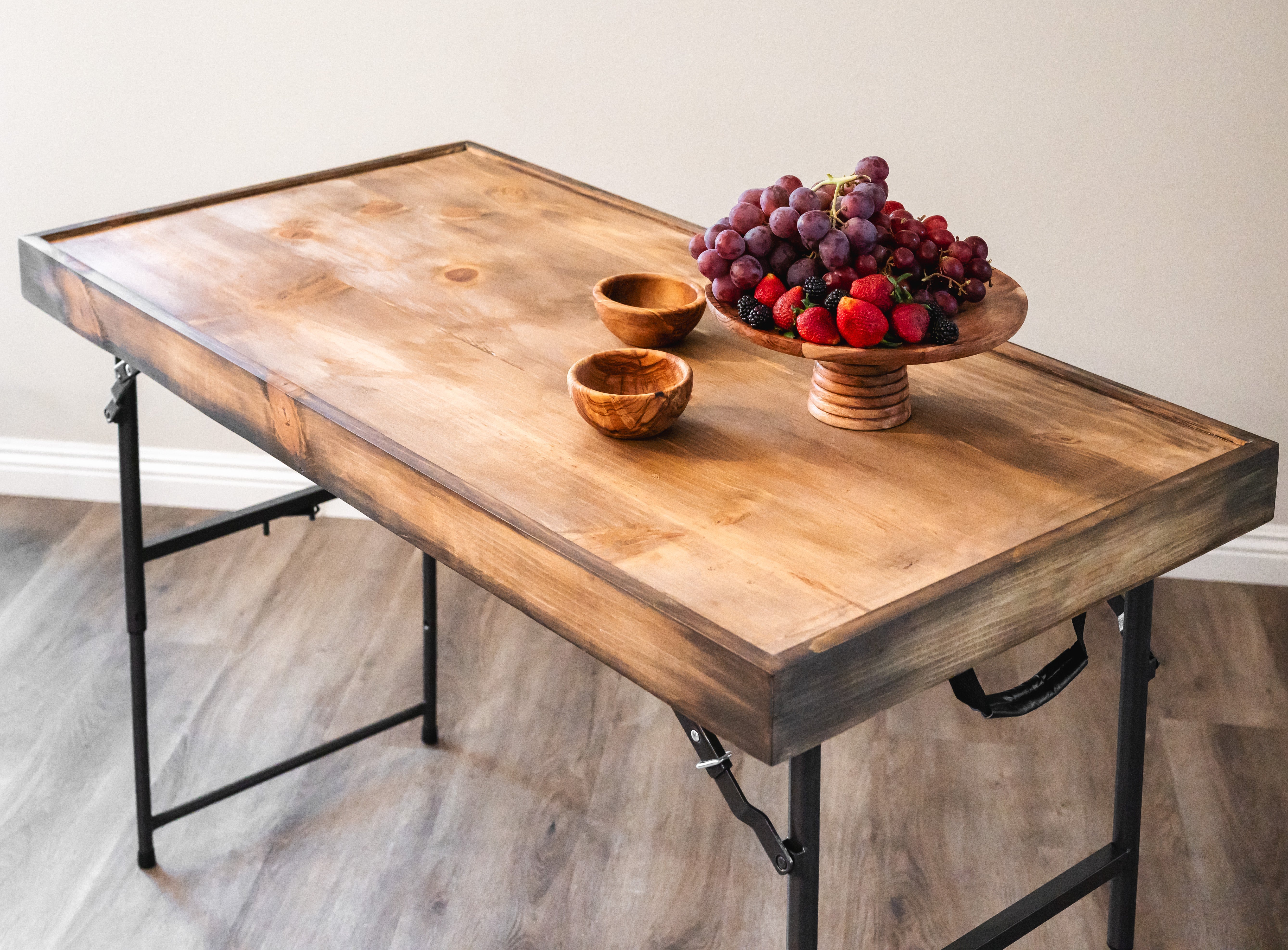 Charcuterie Board Table Topper for 4ft Folding Table, Wooden Grazing Display