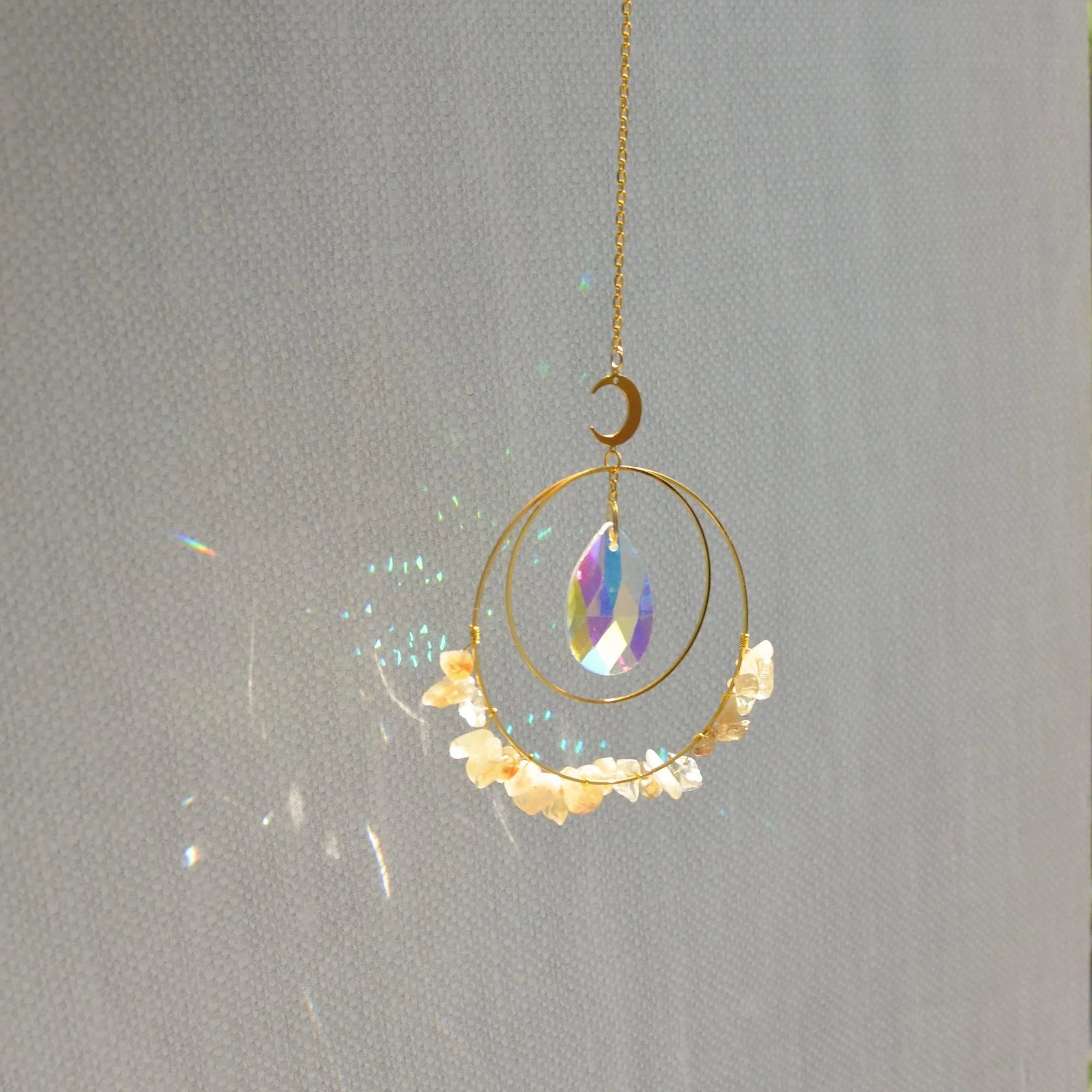 Citrine & Crystal Suncatcher