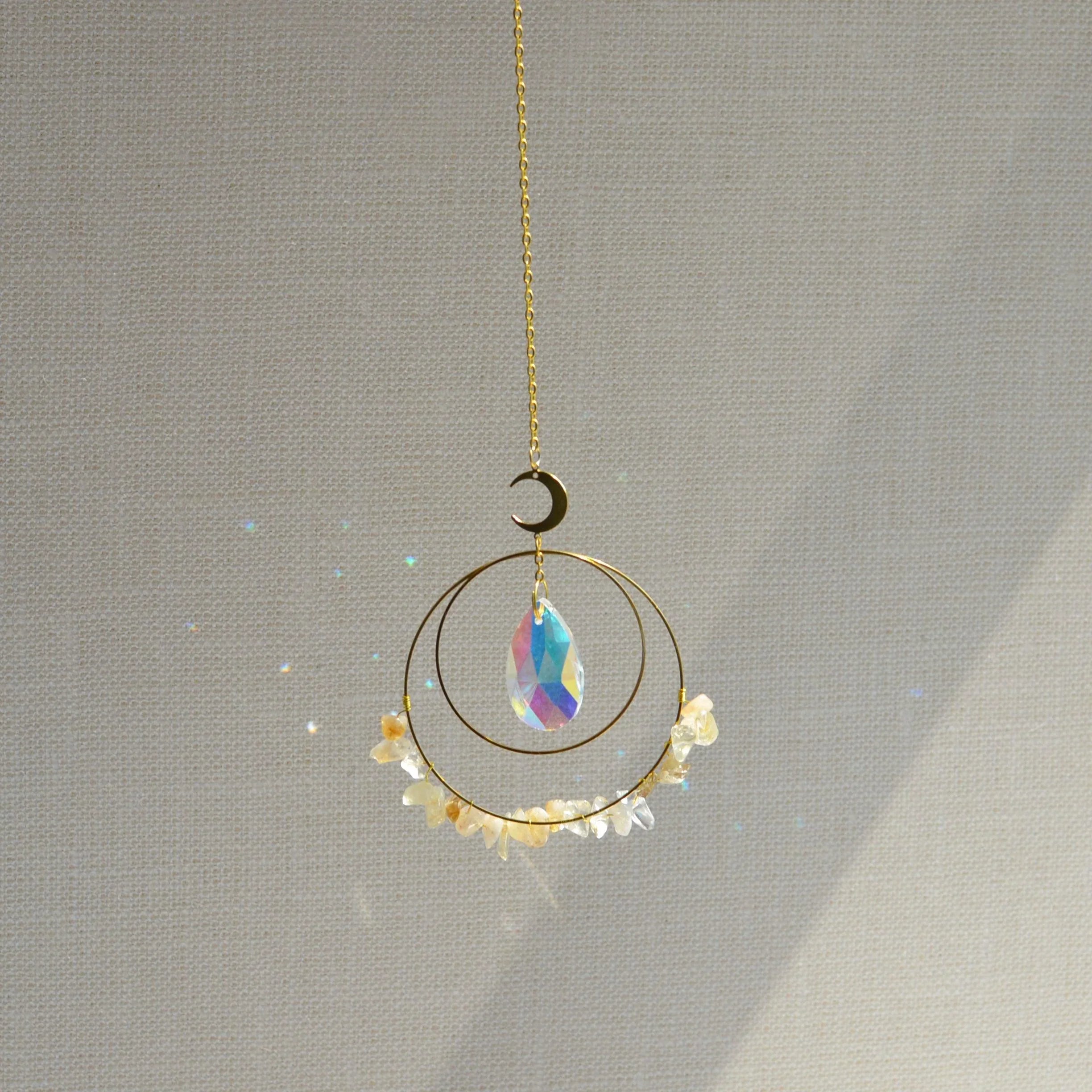 Citrine & Crystal Suncatcher