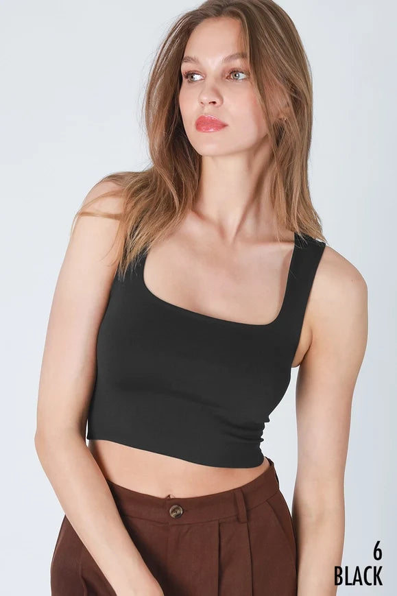 Clean Line Square Neck Top