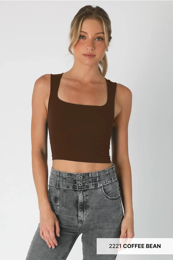 Clean Line Square Neck Top