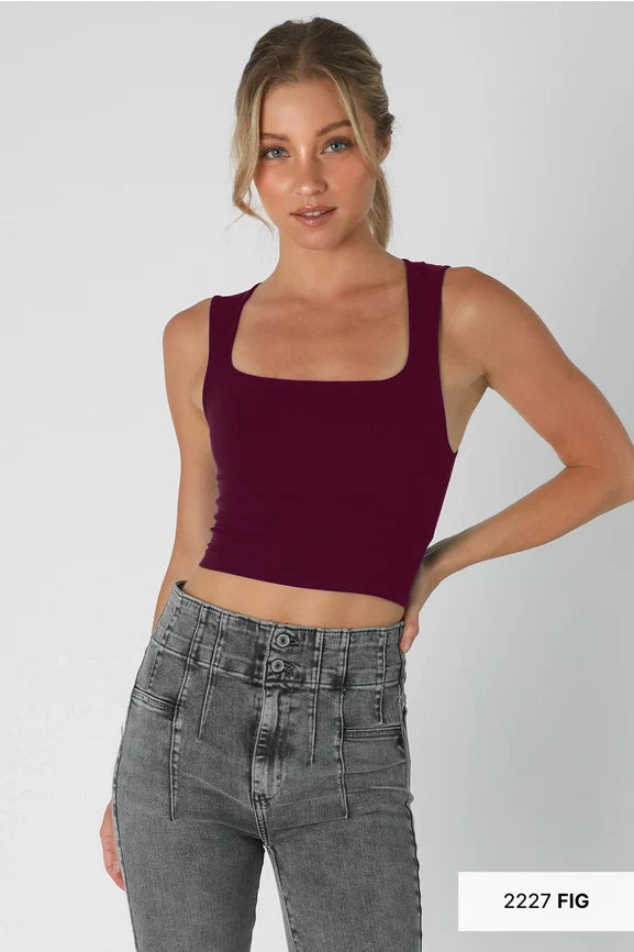 Clean Line Square Neck Top
