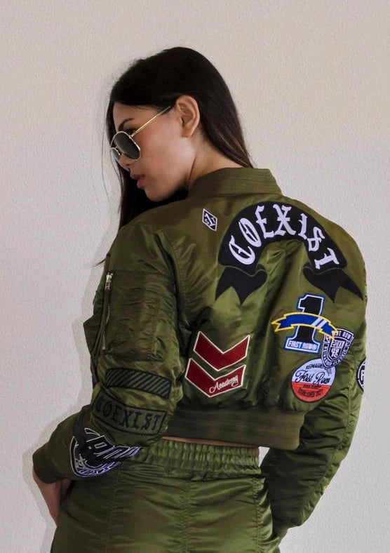 Coexist Multi Patches MA-1 Jacket - Olive