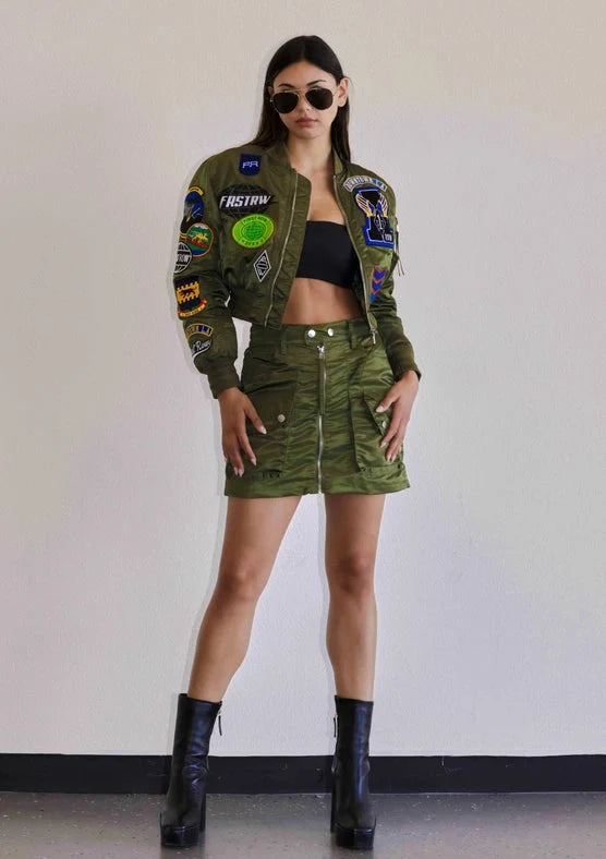 Coexist Multi Patches MA-1 Jacket - Olive