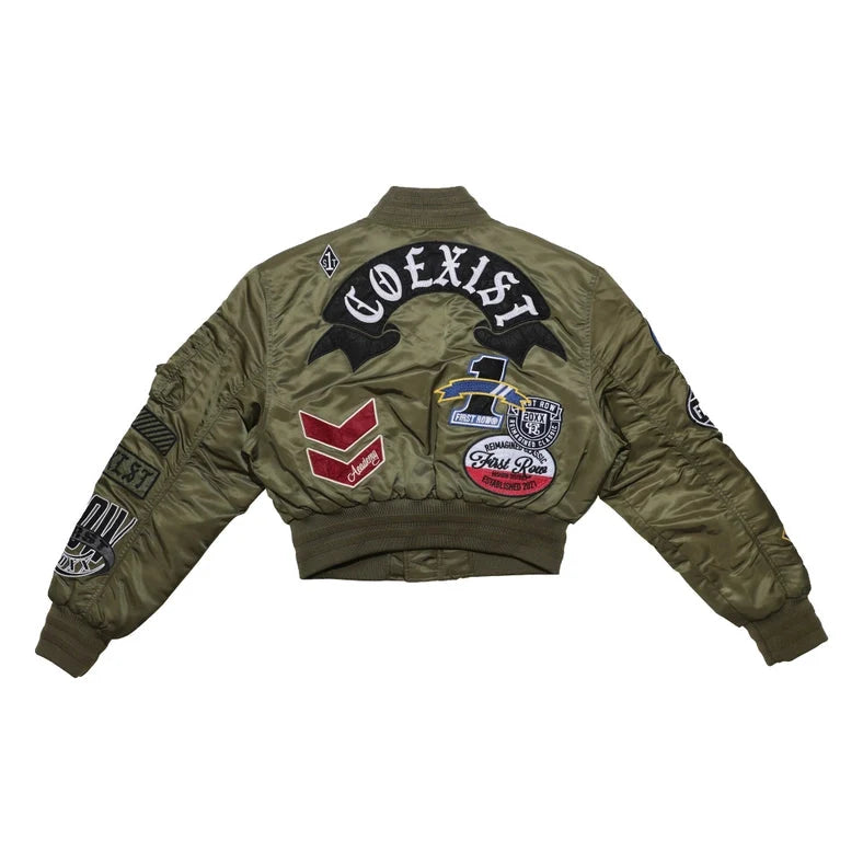 Coexist Multi Patches MA-1 Jacket - Olive