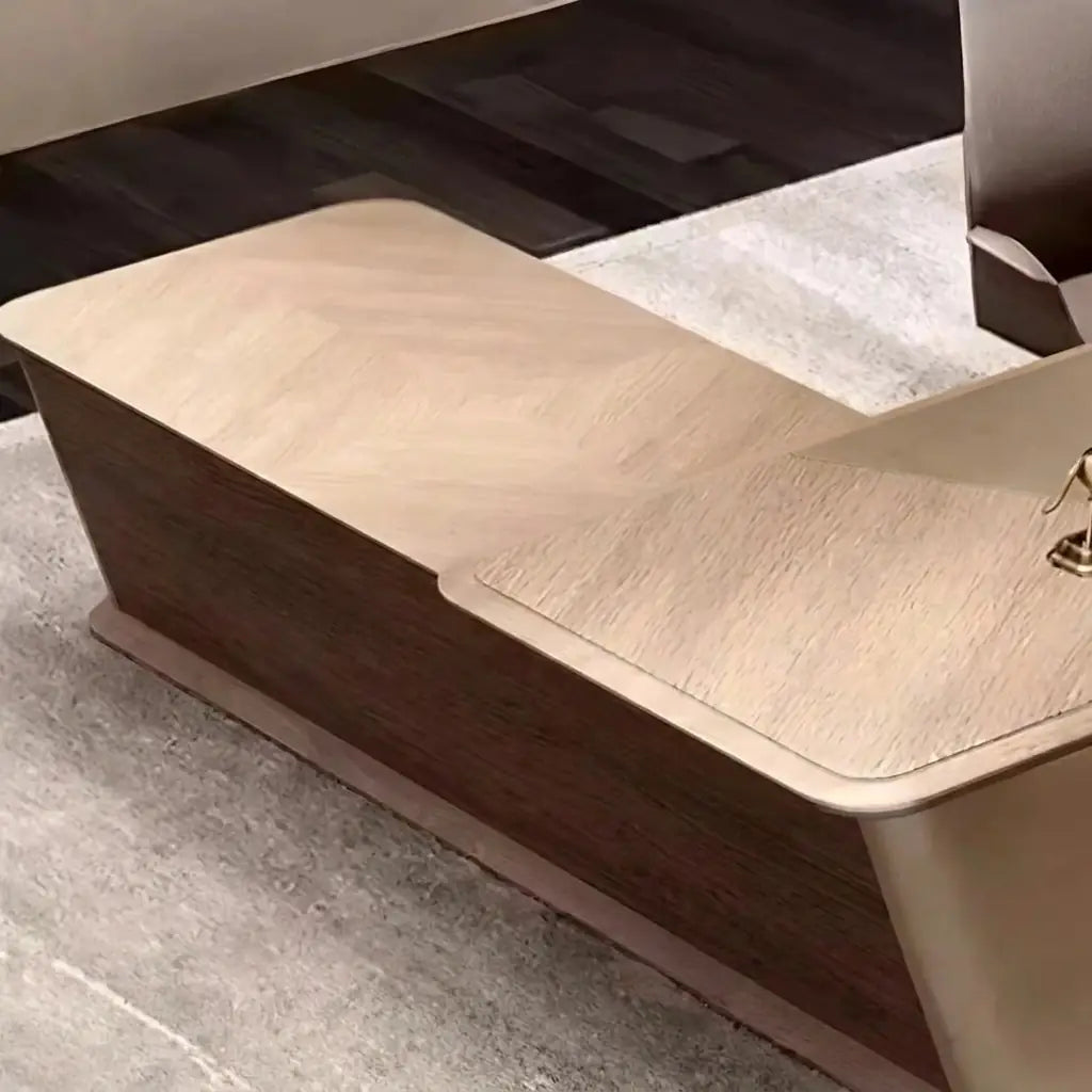 Cognac · Executive Desk w/ Mobile Storage