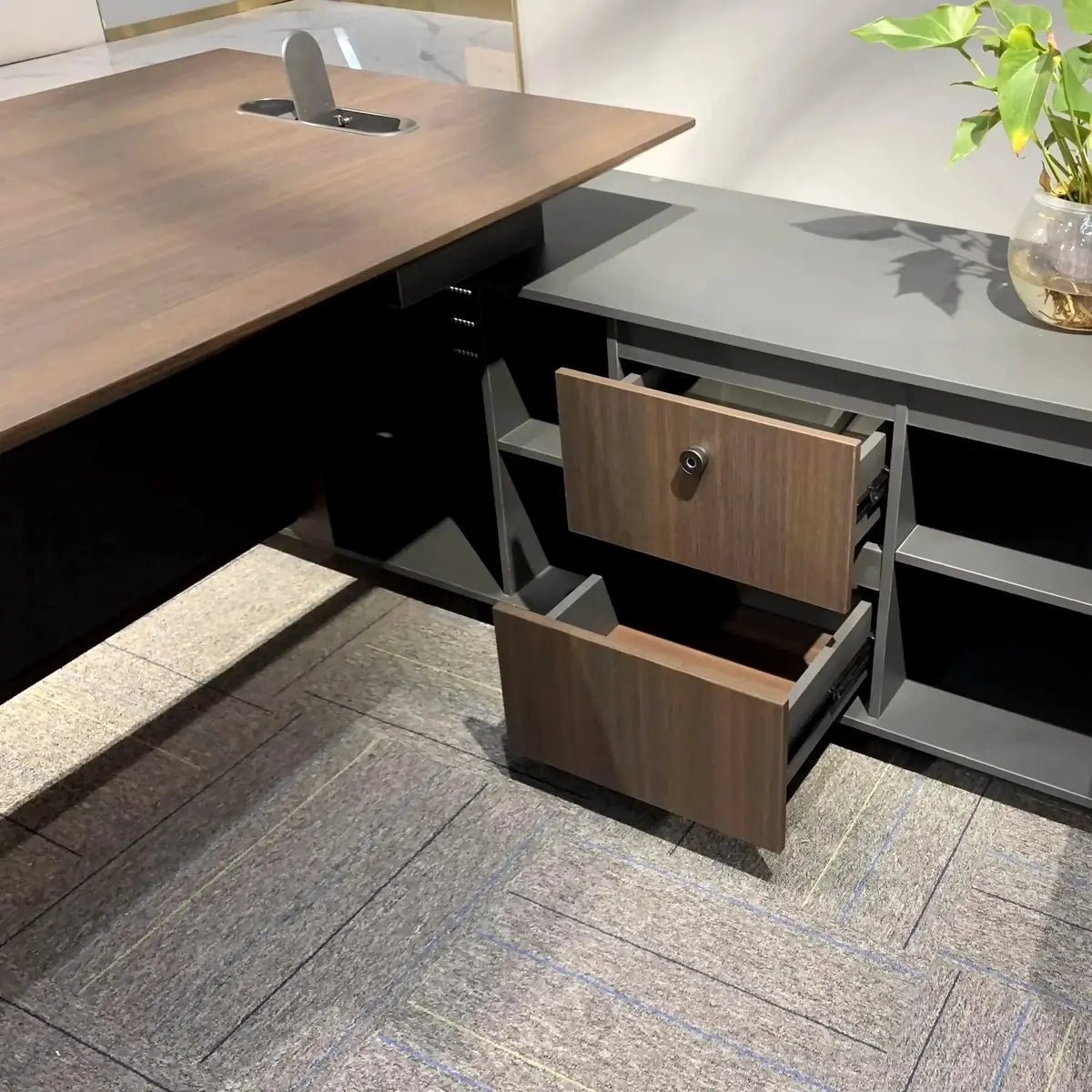 Cole · Modern L-Shaped Executive Desk
