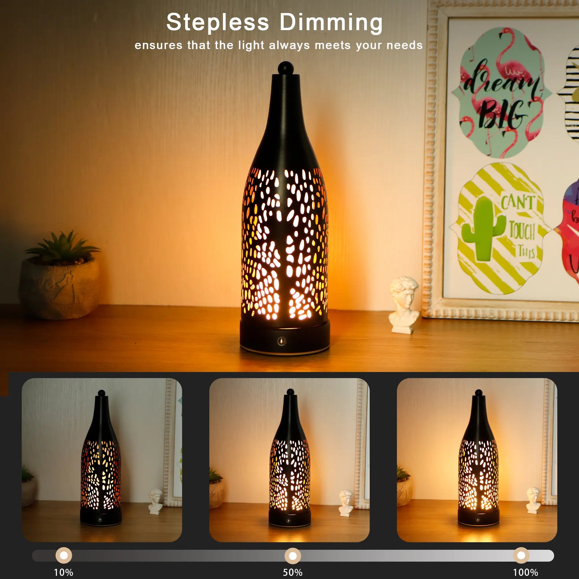 Cordless Table Lamp 4000mAh Rechargeable Battery Operated