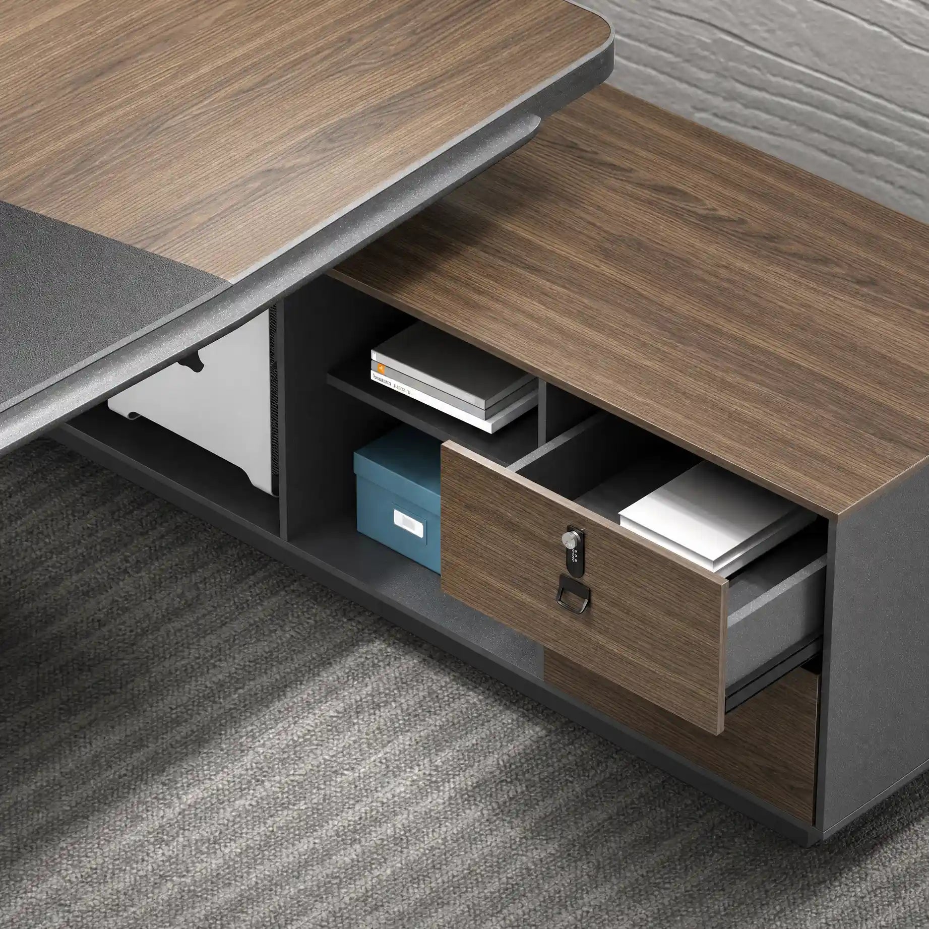 Corely · Modern L-Shaped Executive Desk