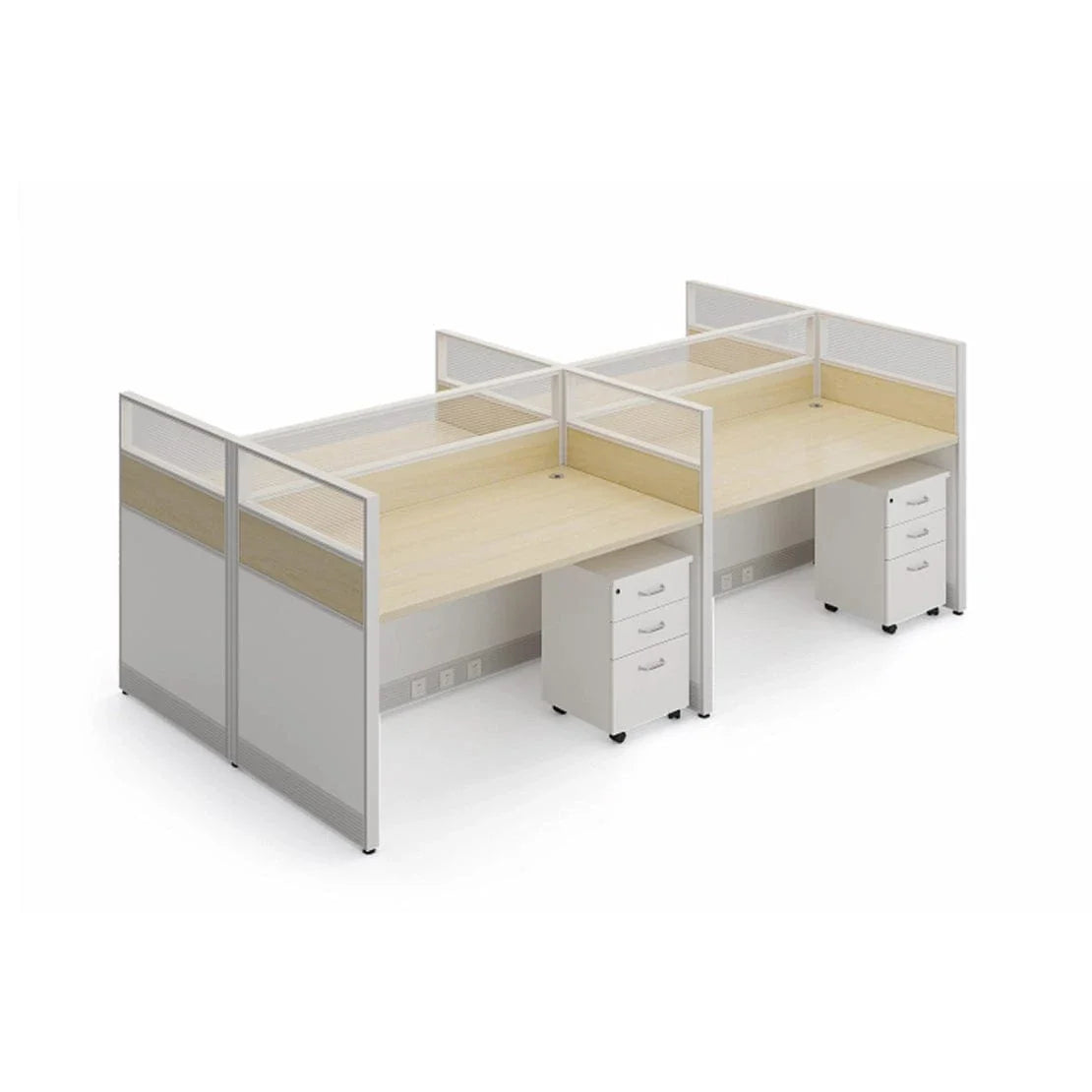 Corven · Straight Workstation Cubicle, White