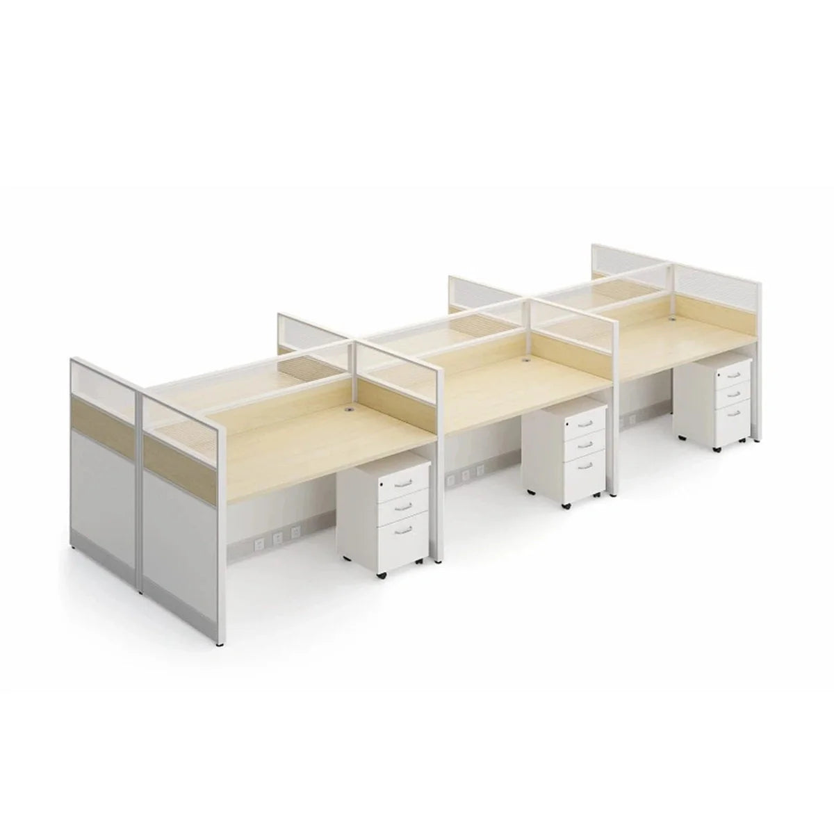 Corven · Straight Workstation Cubicle, White