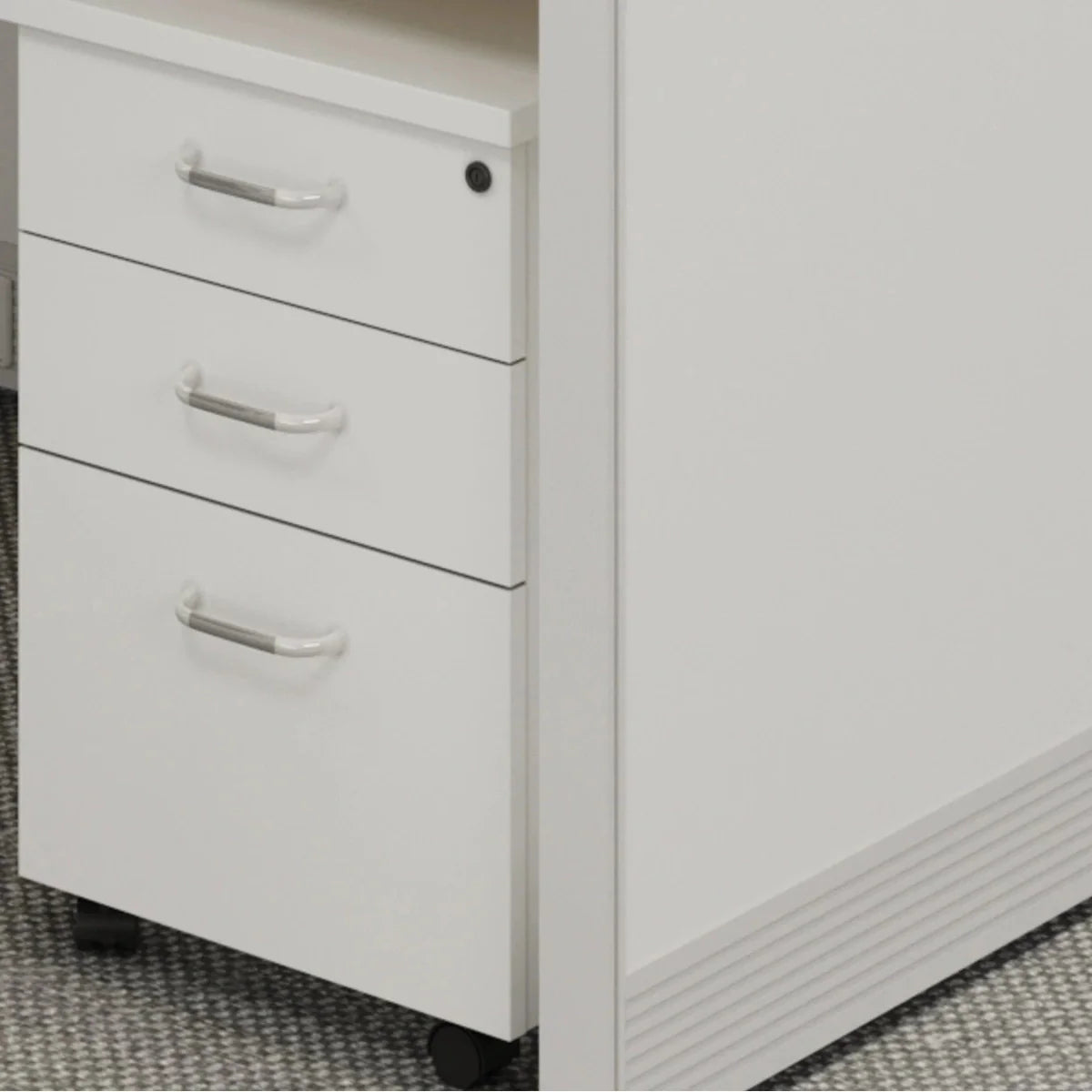 Corven · Straight Workstation Cubicle, White
