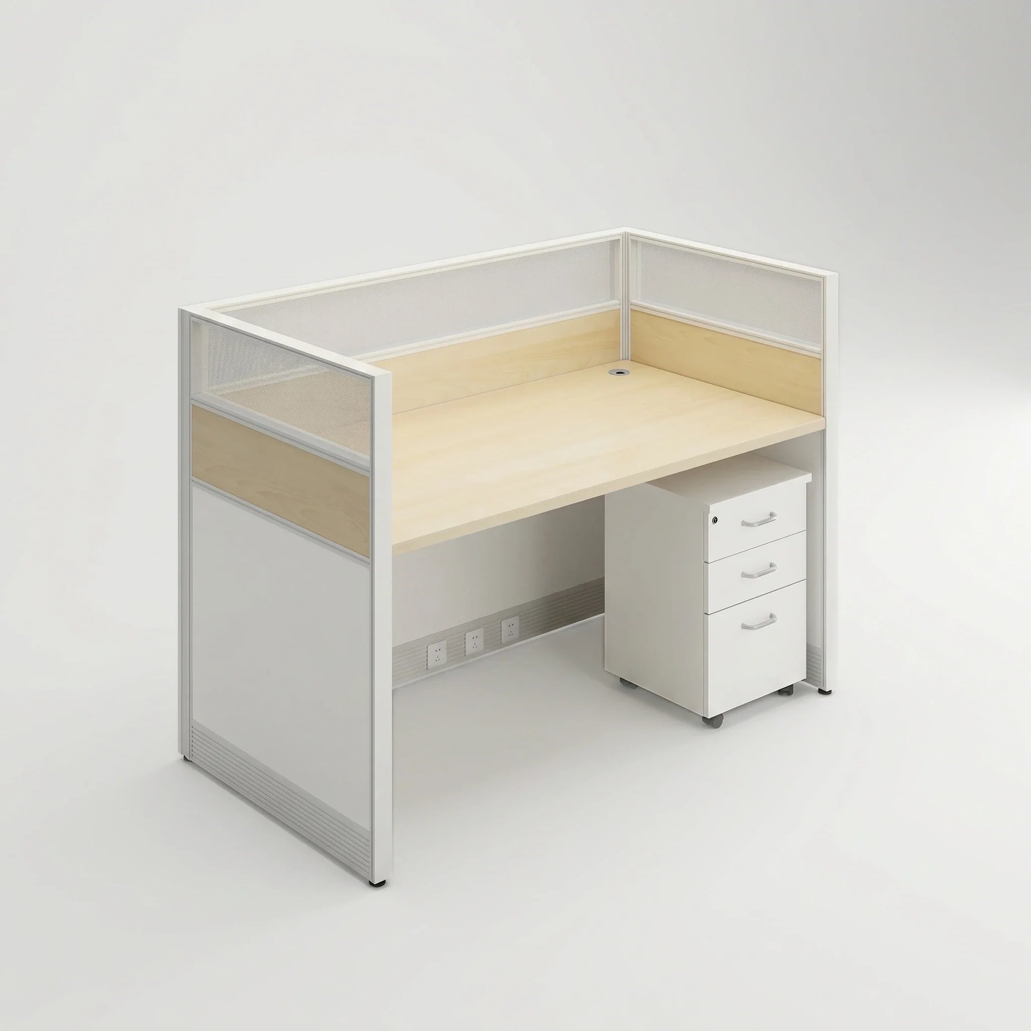 Corven · Straight Workstation Cubicle, White