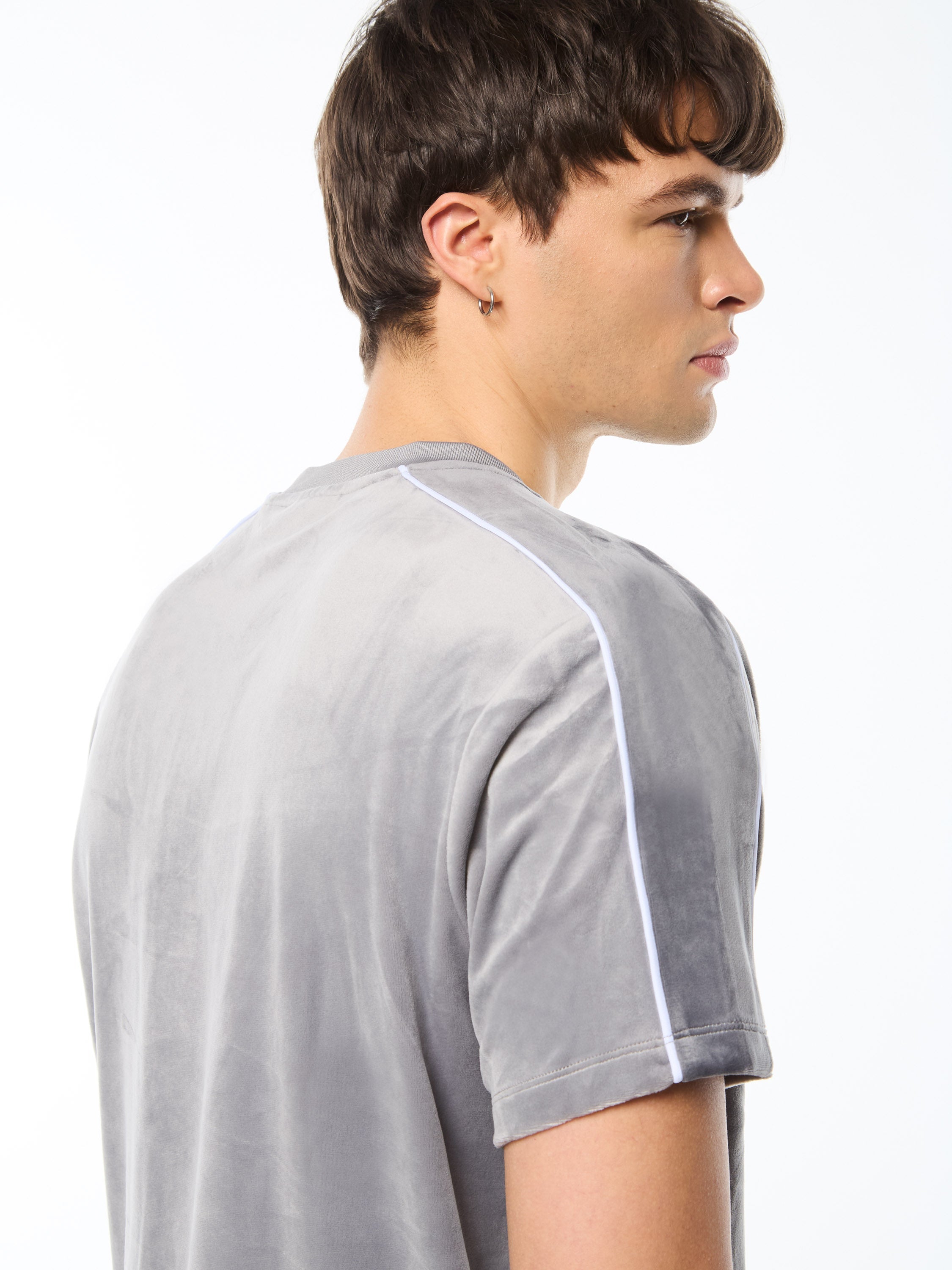 Cresta Velour Pocket T-Shirt-Sleet