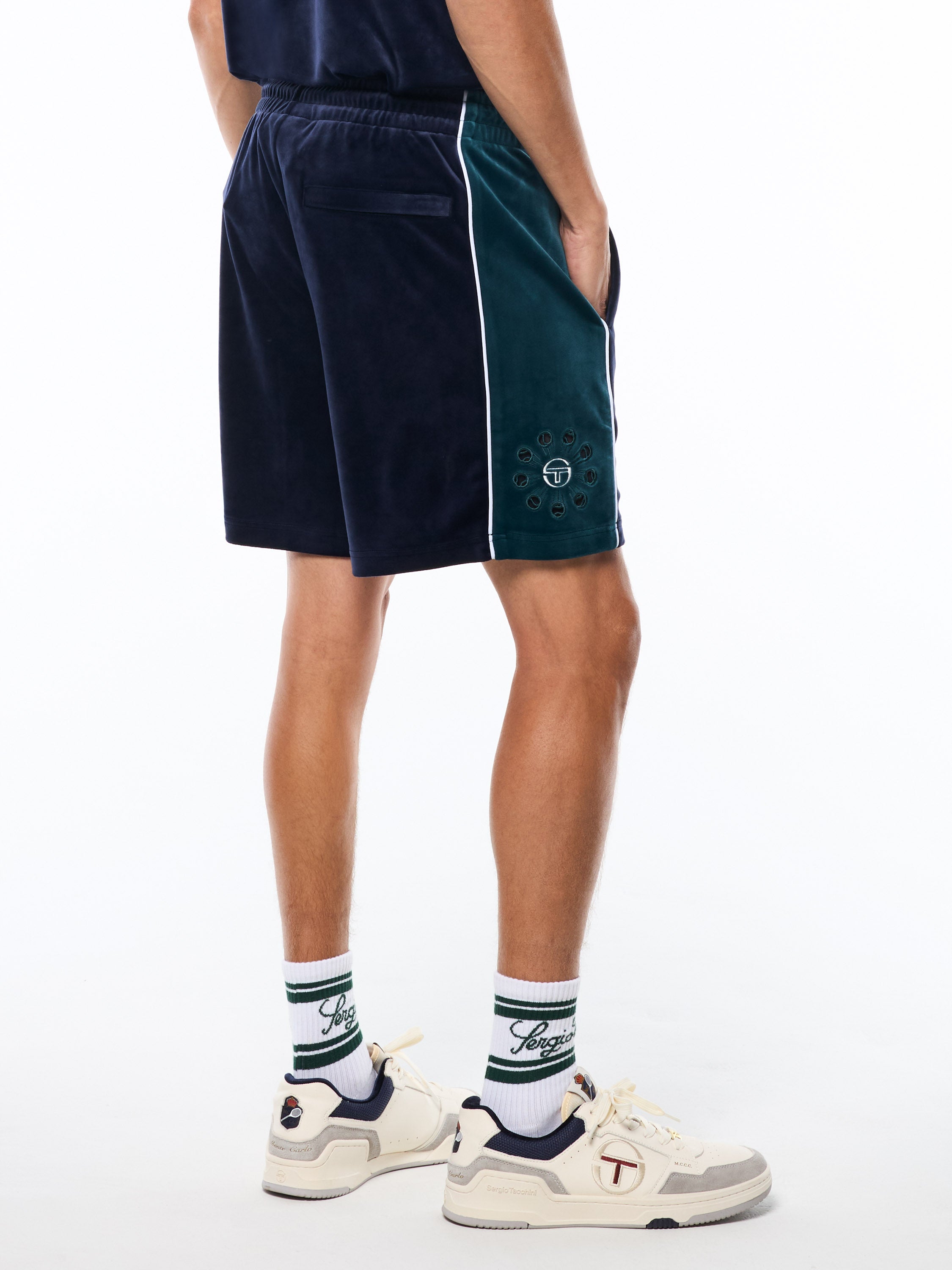 Cresta Velour Short-Maritime Blue