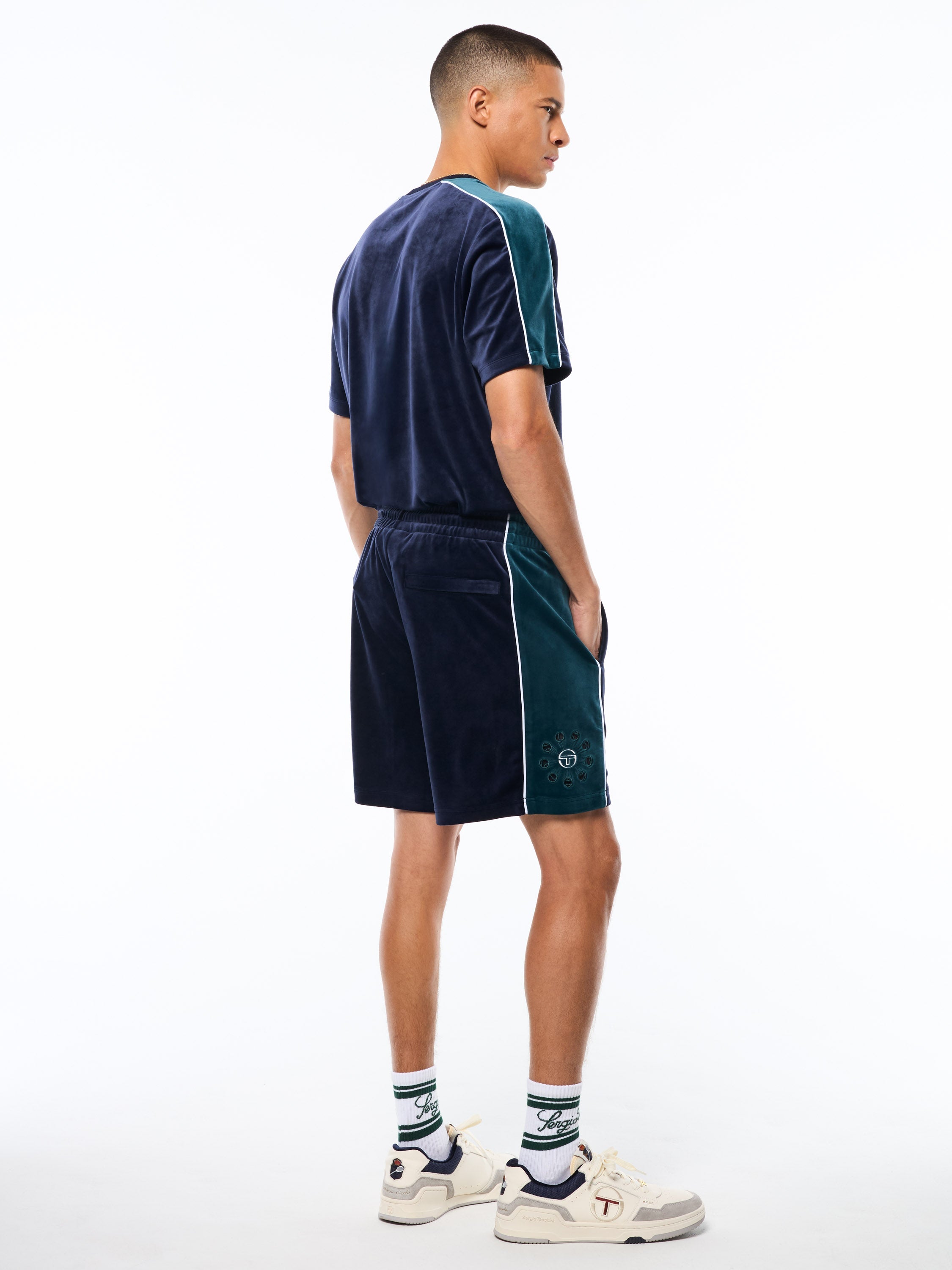 Cresta Velour Short-Maritime Blue