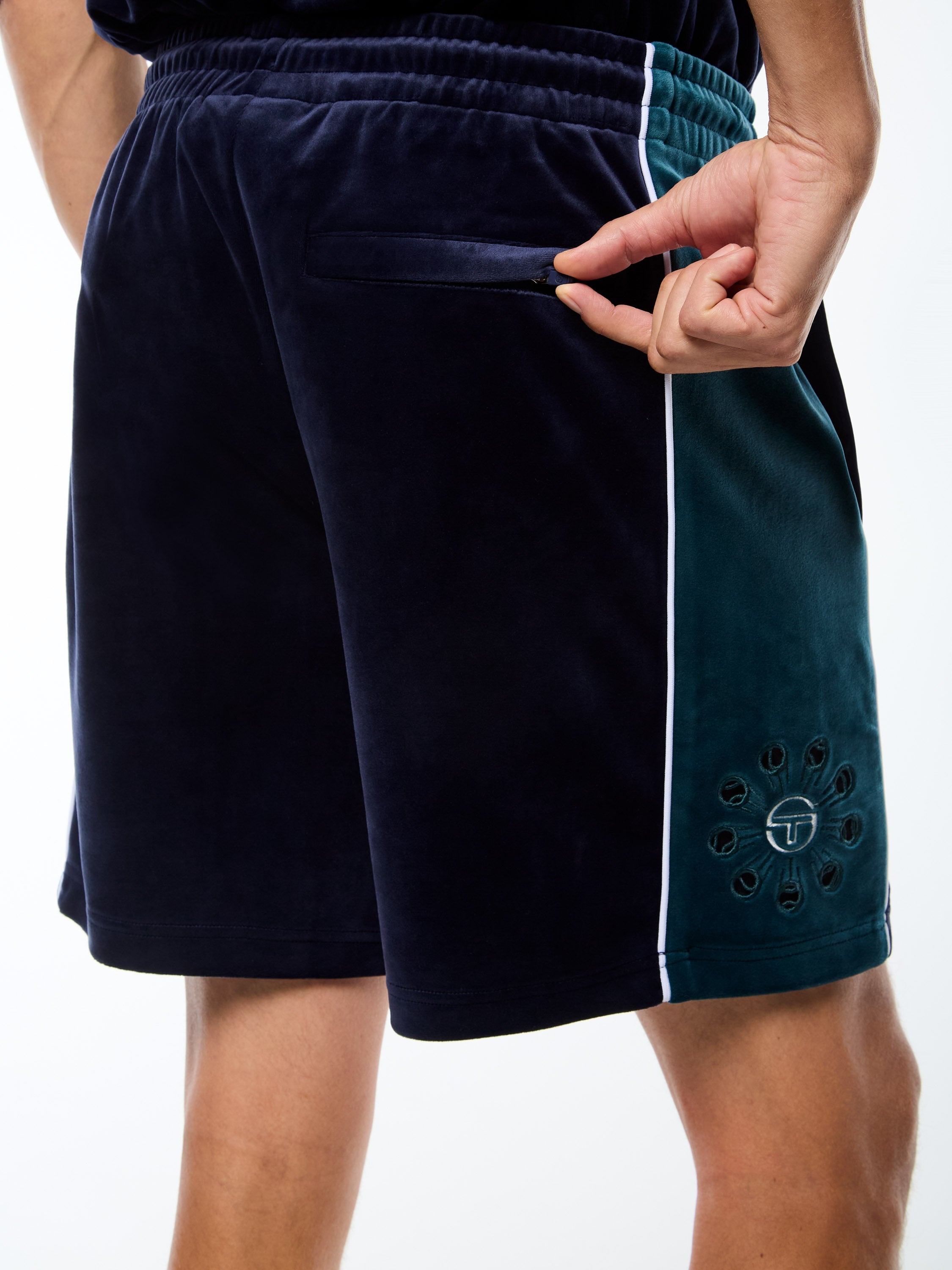 Cresta Velour Short-Maritime Blue