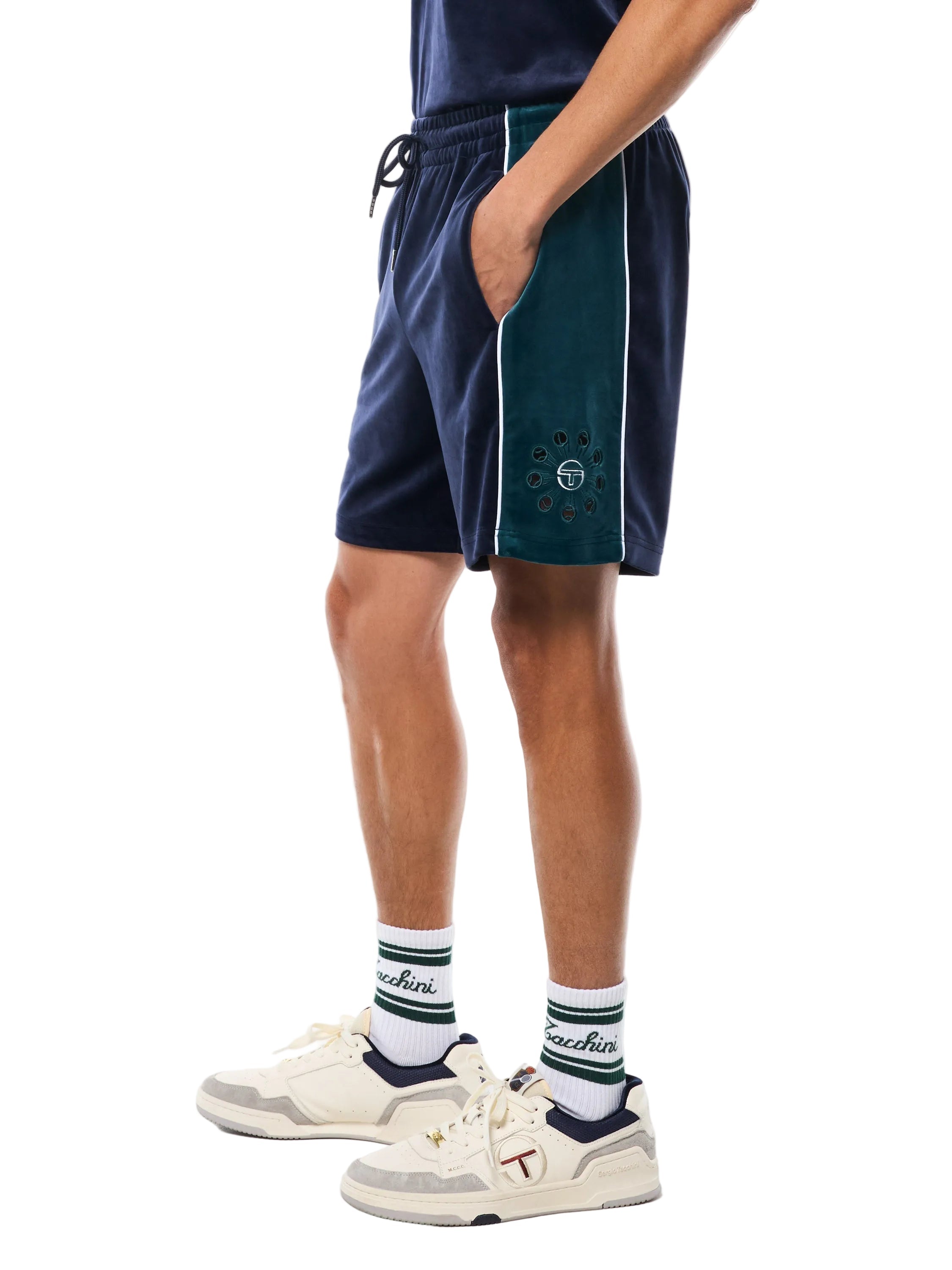 Cresta Velour Short-Maritime Blue