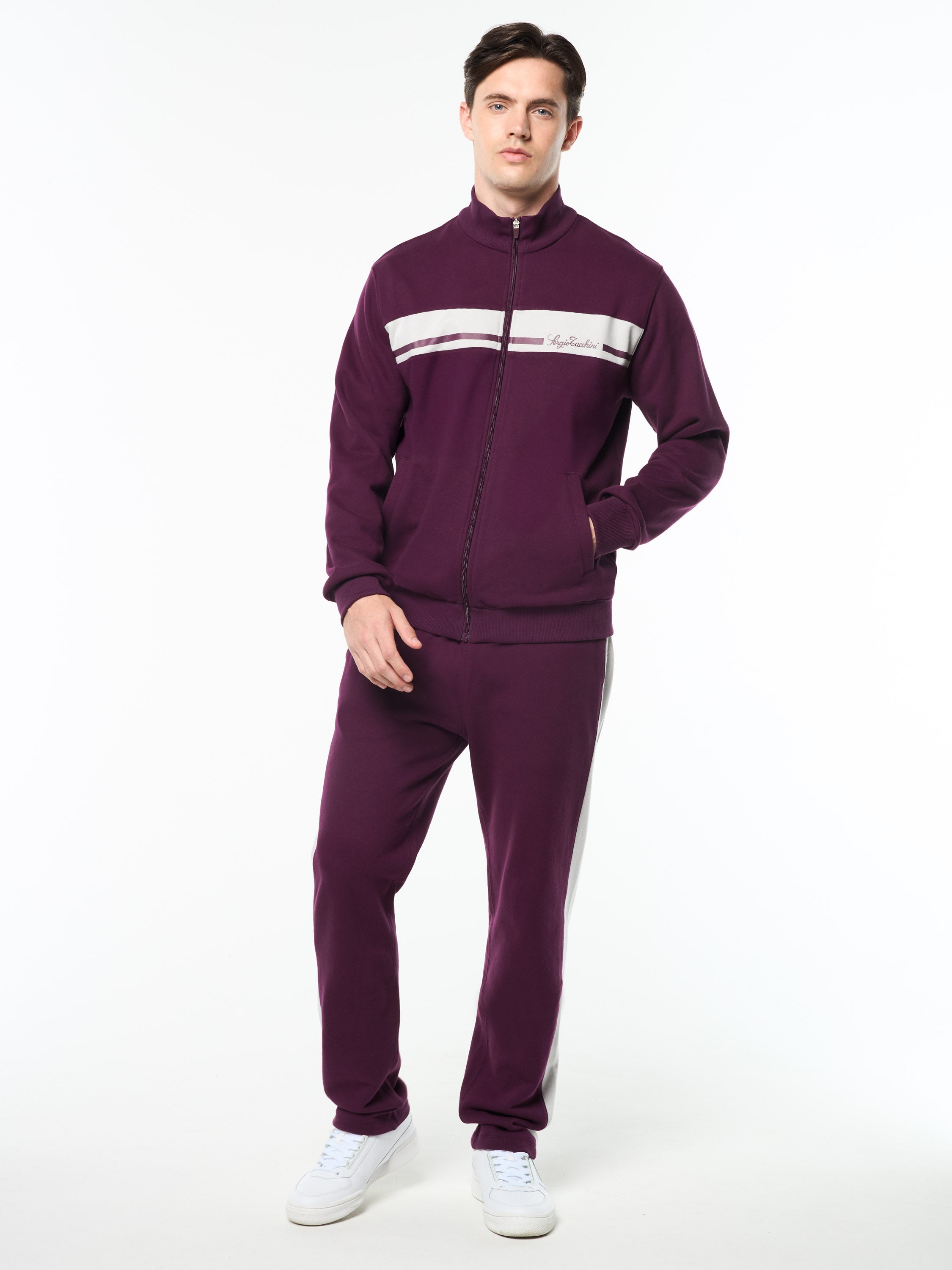Cursivo Track Jacket- Potent Purple