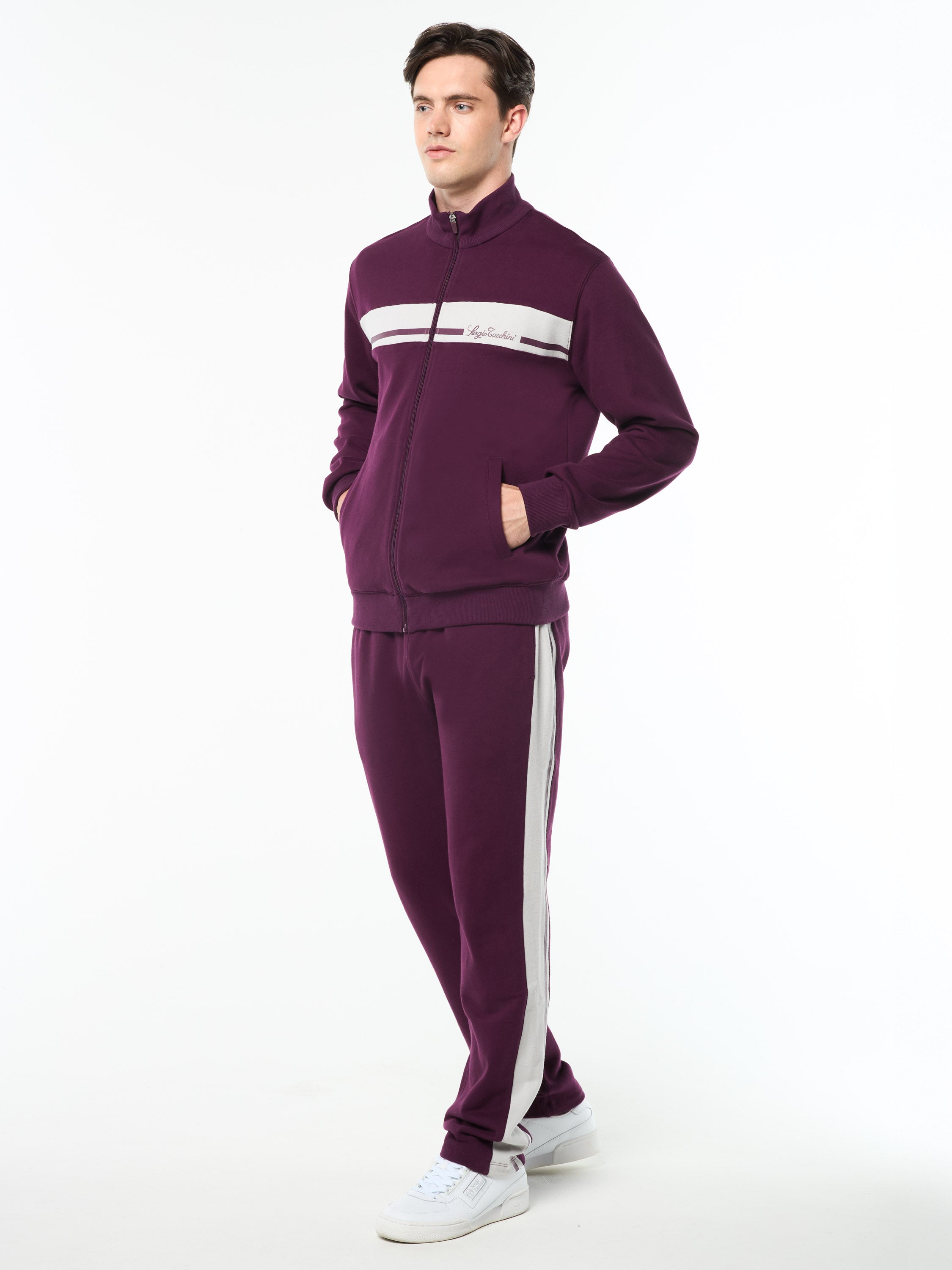 Cursivo Track Jacket- Potent Purple