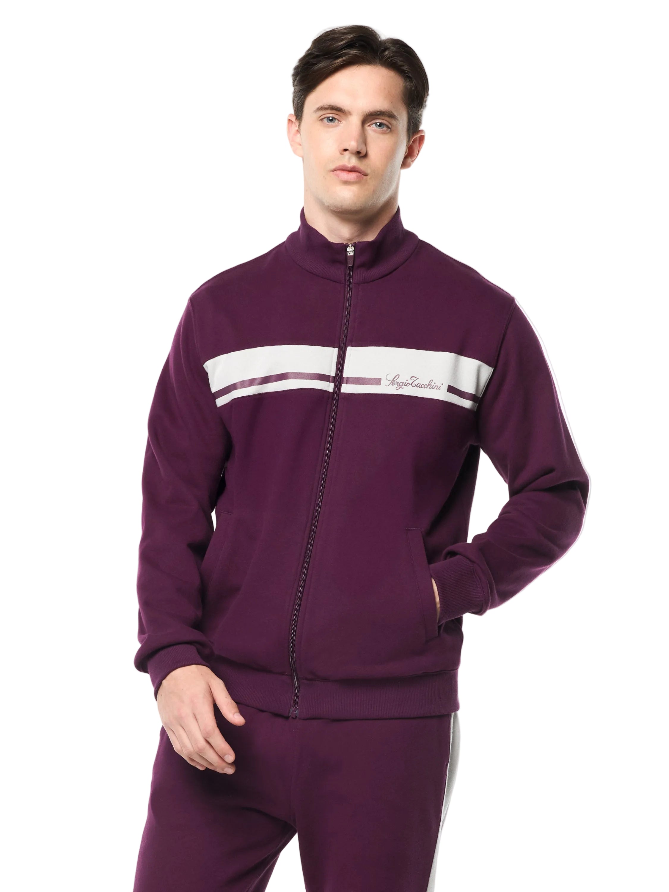 Cursivo Track Jacket- Potent Purple