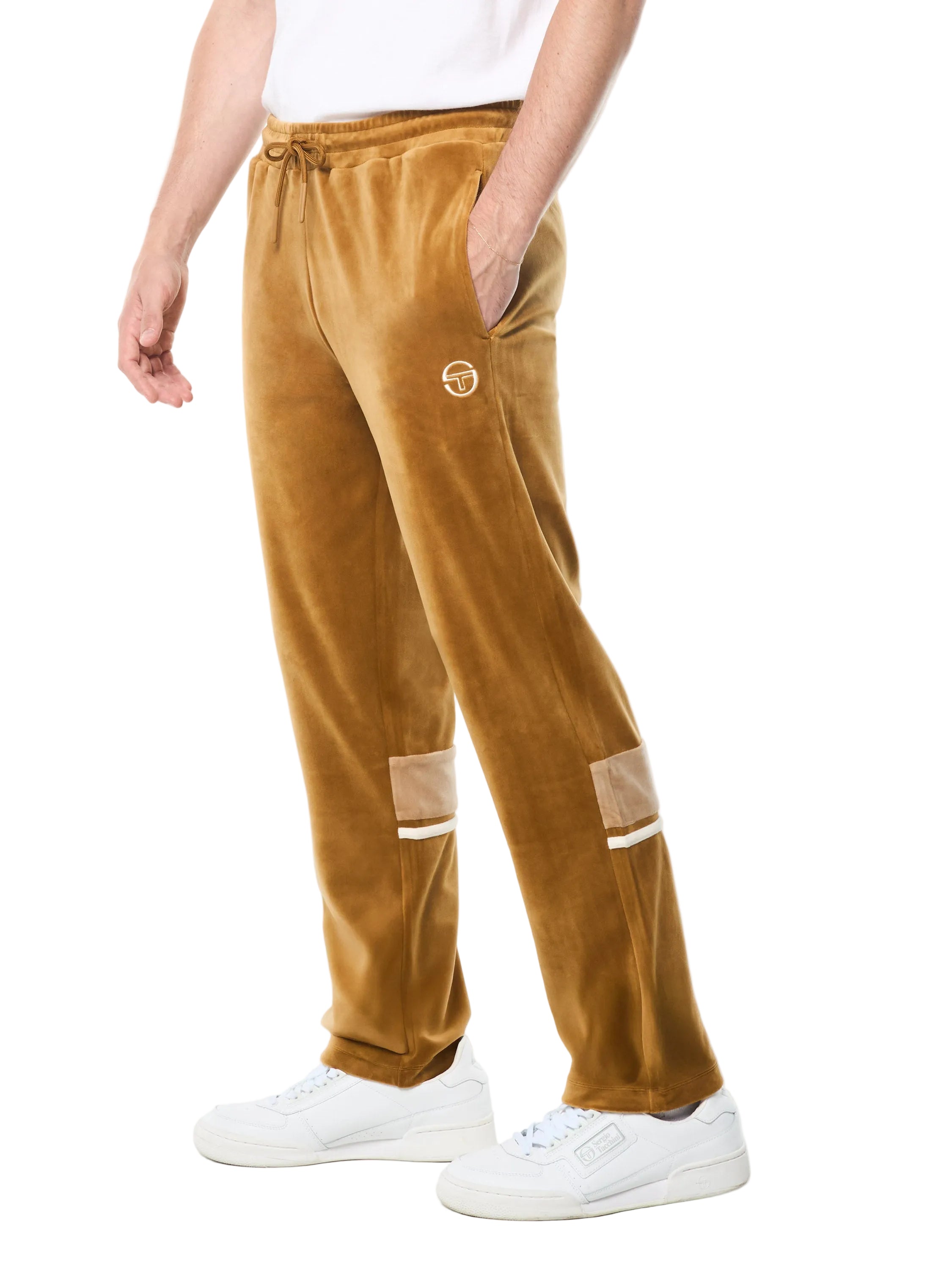 Damarindo Velour Track Pant- Bronze Brown
