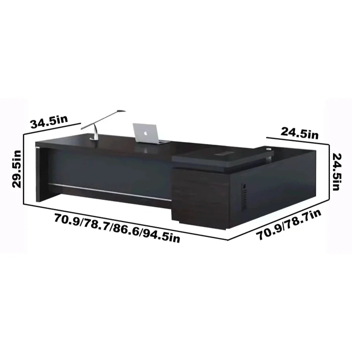 Danton · Modern L-Shaped Executive Desk
