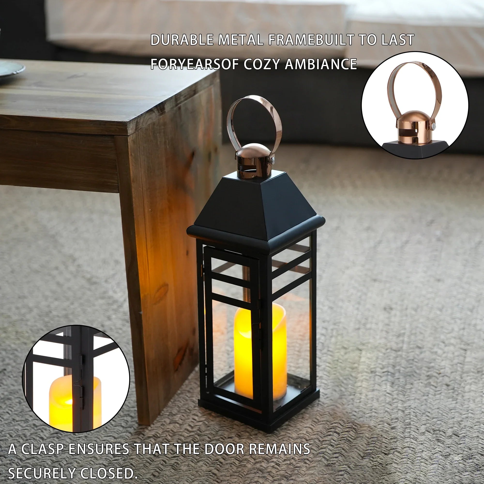 Decorative Vintage Candle Lanterns 15.5" H