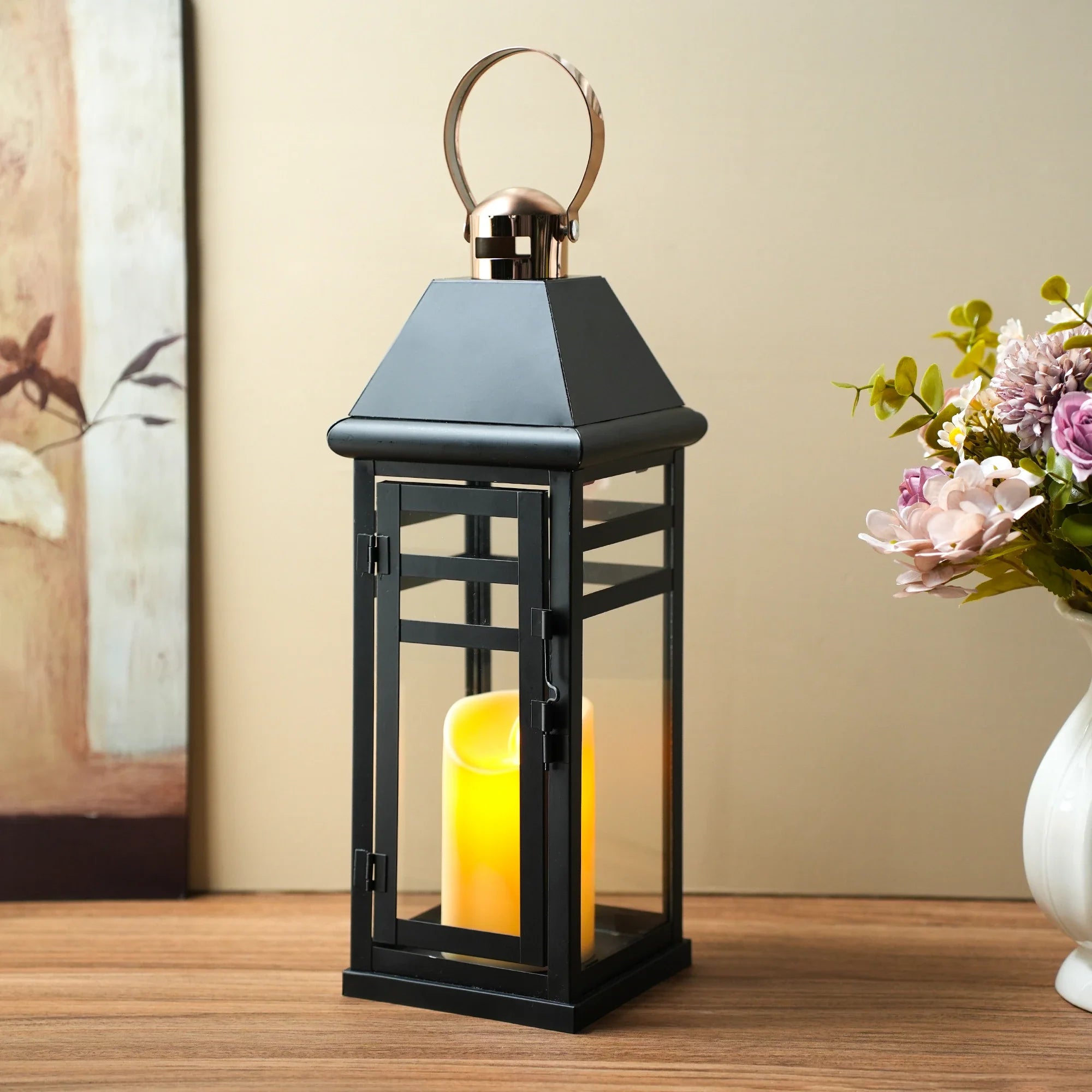Decorative Vintage Candle Lanterns 15.5" H