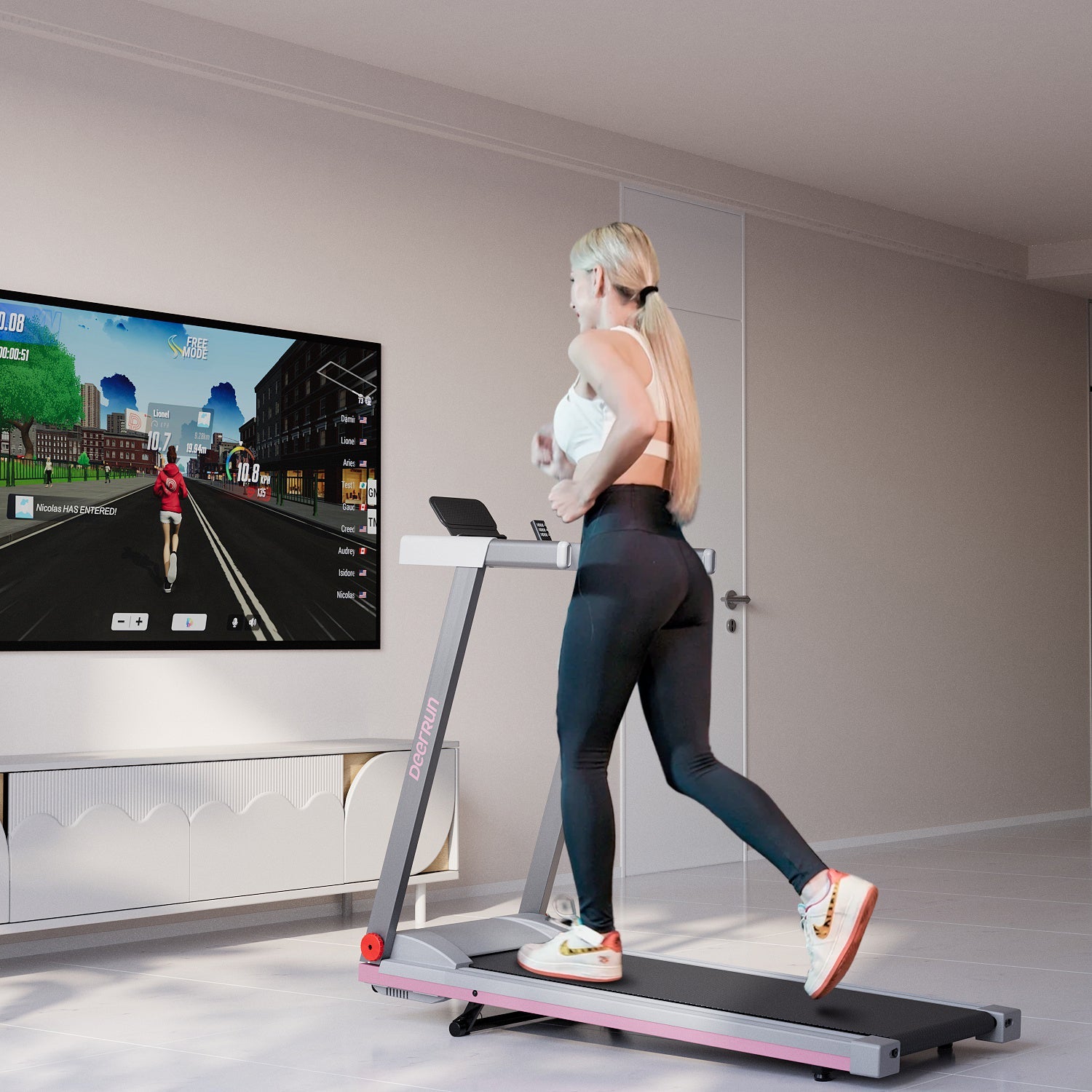 Deerrun A1 Series 6% Incline Foldable Treadmill——Upgraded Chip & Nfc Support | 300 Lbs-350 Lbs, 7.5 Mph-10 Mph