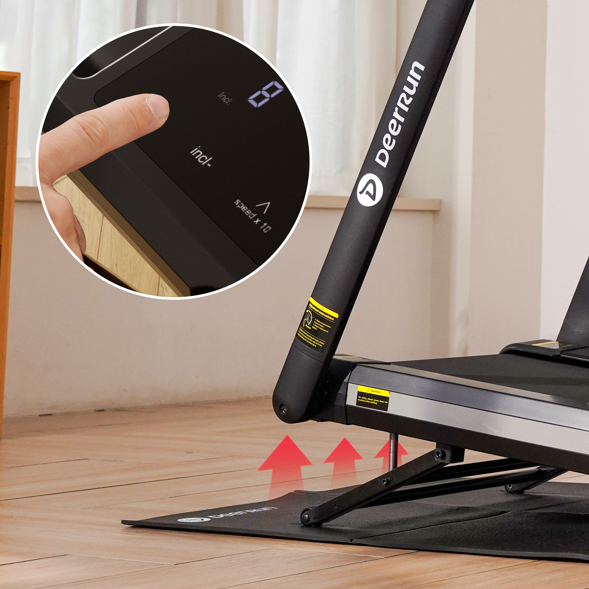 Deerrun X20 Treadmill With 15% Auto Incline Full Running Deck Treadmill | 400 Lbs, 11.3 Mph