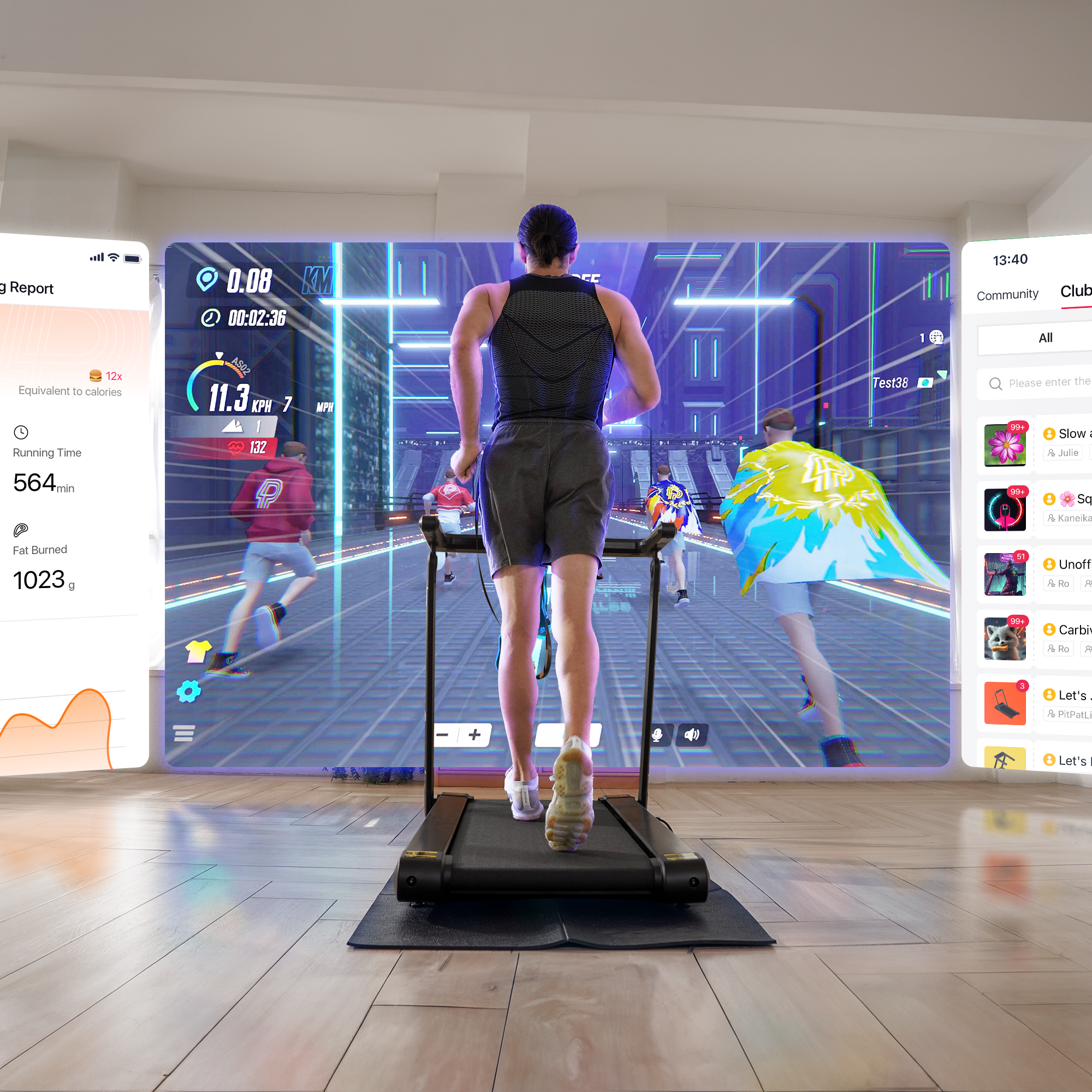 Deerrun X20 Treadmill With 15% Auto Incline Full Running Deck Treadmill | 400 Lbs, 11.3 Mph