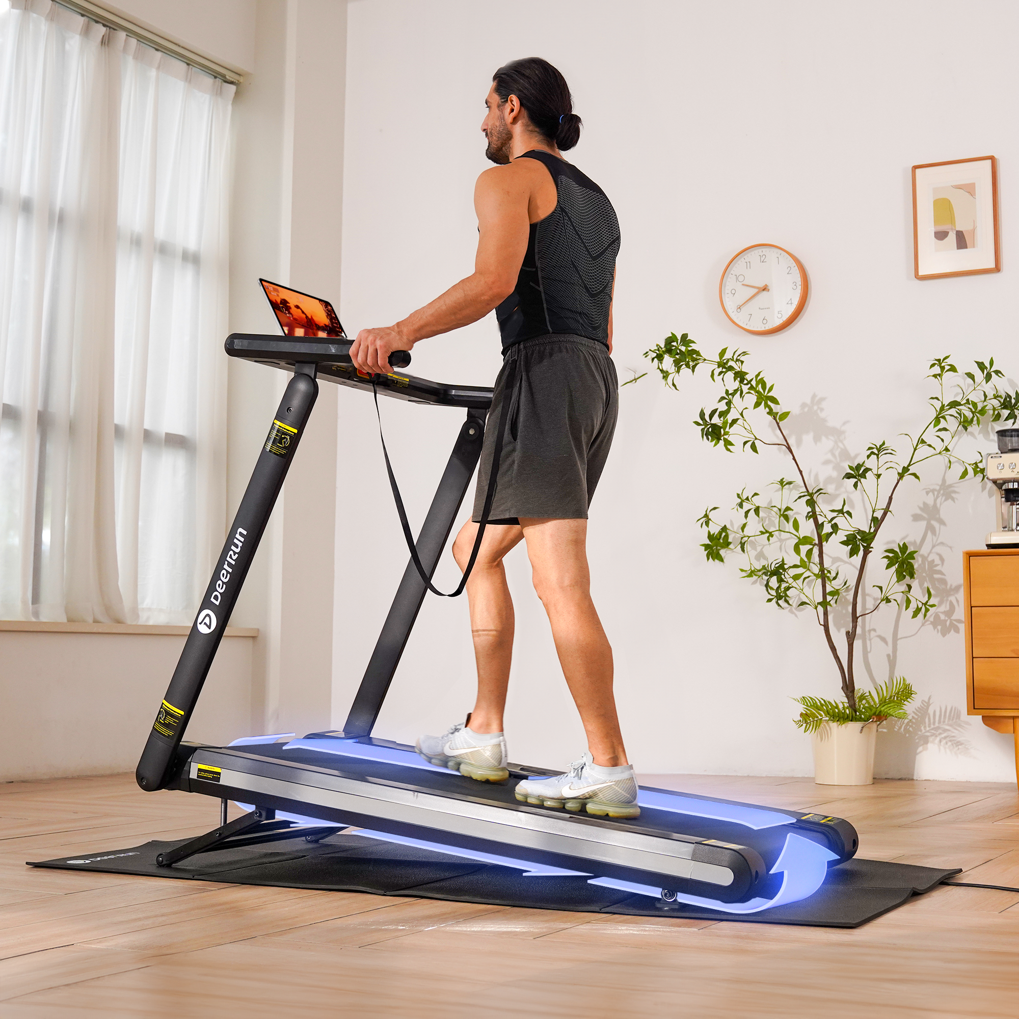 Deerrun X20 Treadmill With 15% Auto Incline Full Running Deck Treadmill | 400 Lbs, 11.3 Mph