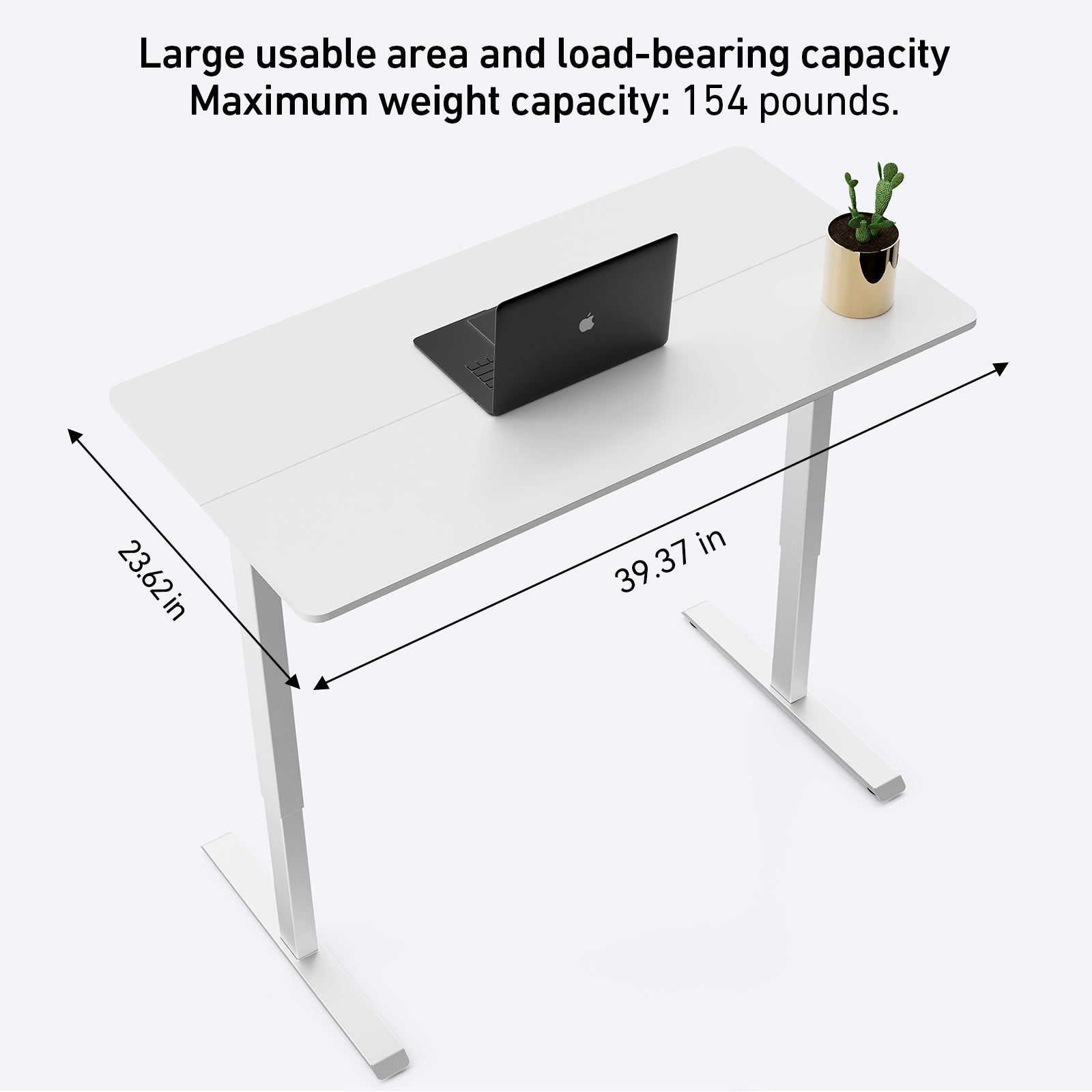 Deerrun®Electric Standing Desk, 39 X 23 Inches Height Adjustable