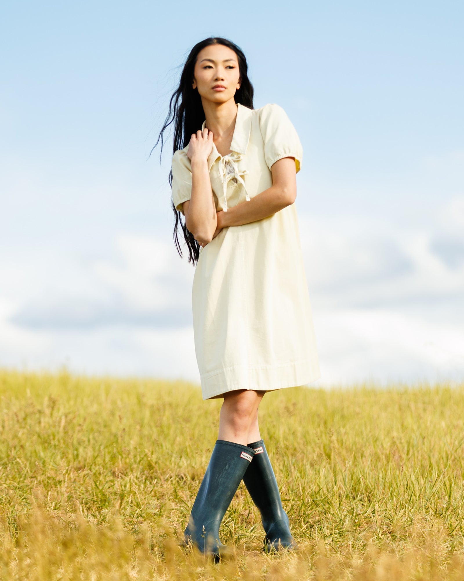 Demure Denim Dress