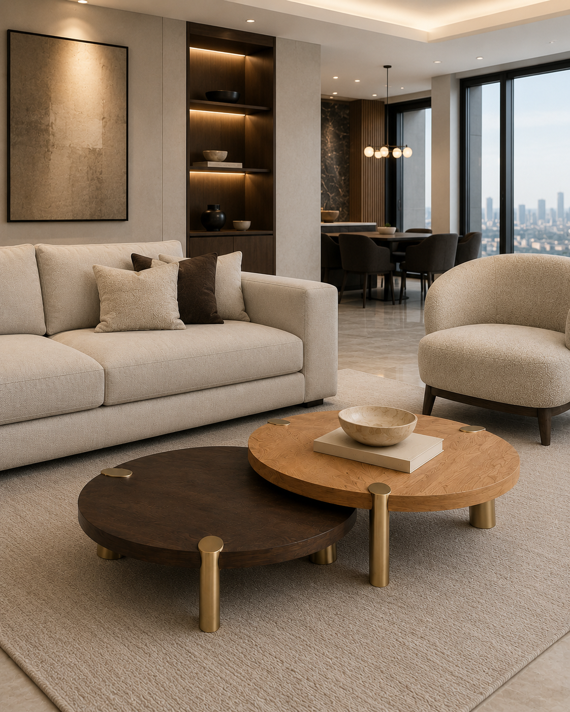 Dual Wood Nesting Coffee Table