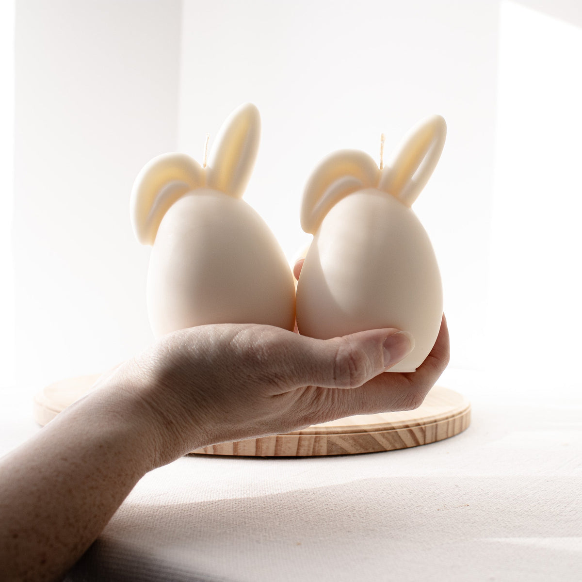 Easter Egg with Bunny Ears Candle