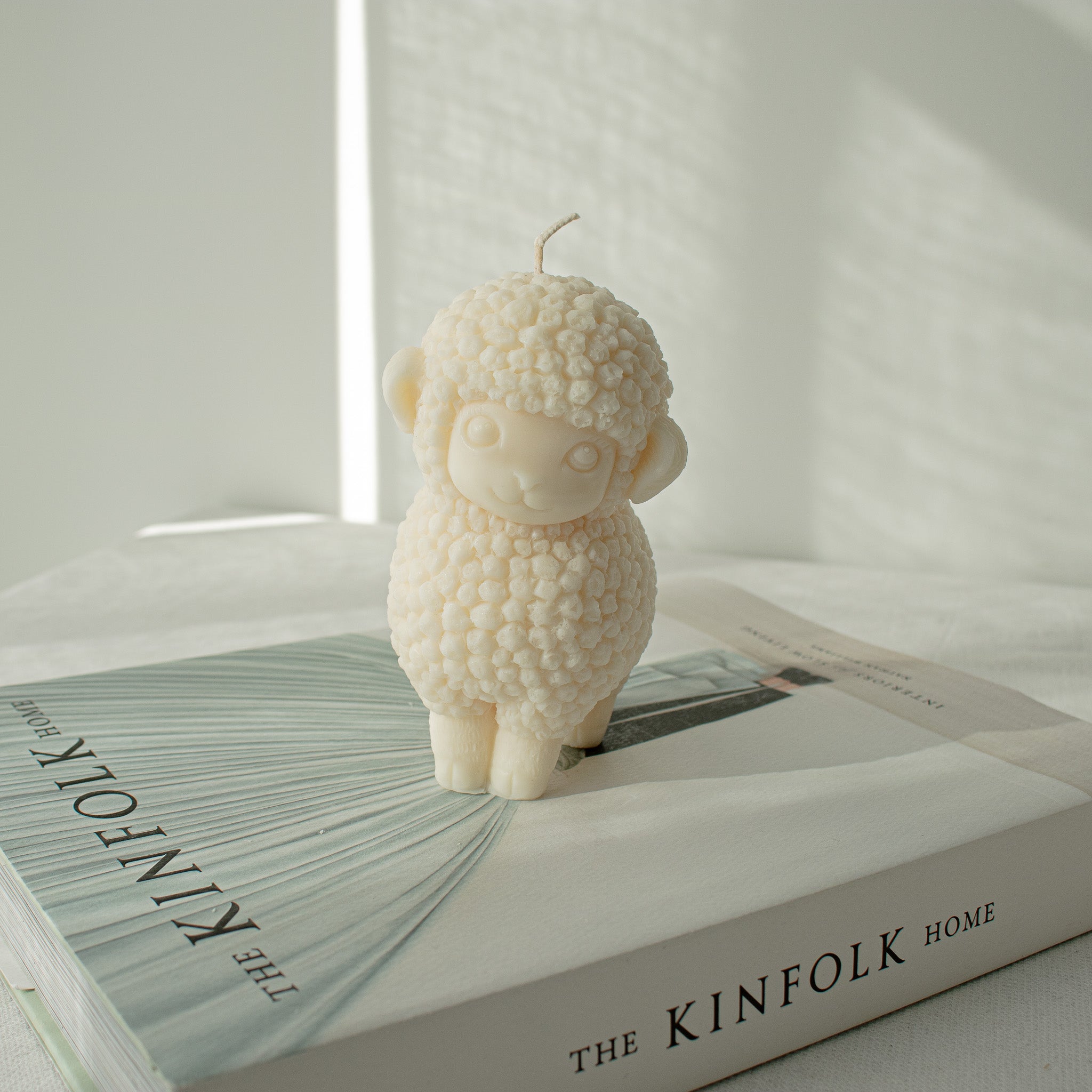 Easter Lamb Candle, Farmhouse Sheep Candle Decor